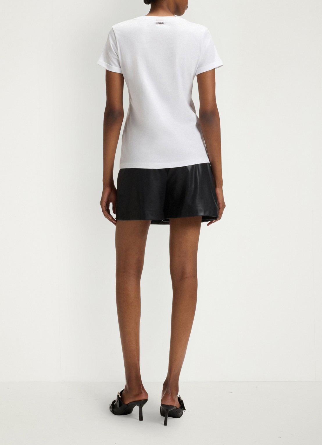 HUGO The Plain Tee T-shirt met ronde hals - achterkant 5 wit