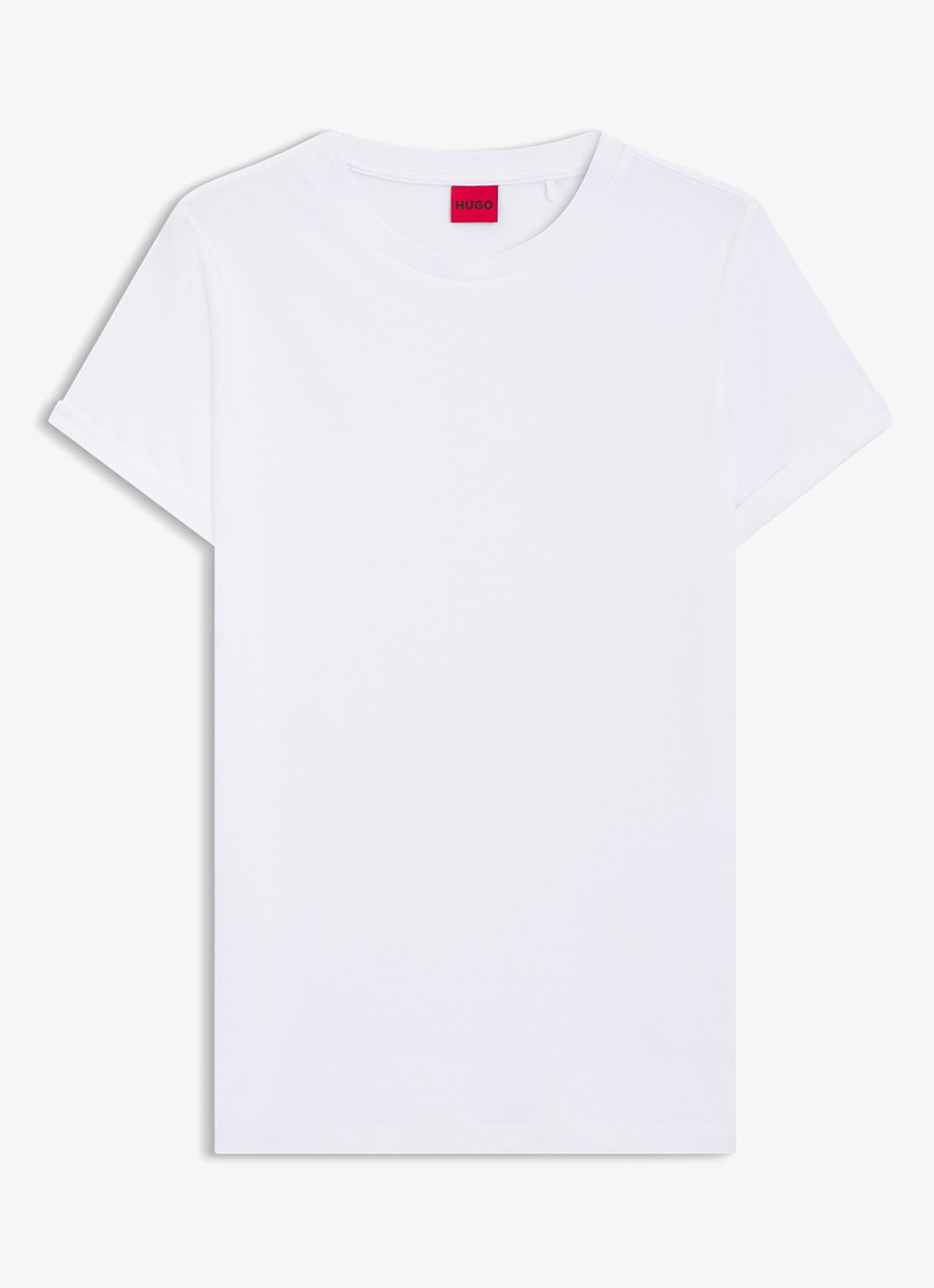 HUGO The Plain Tee T-shirt met ronde hals - voorkant wit