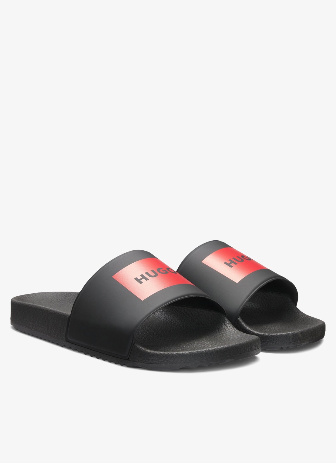 HUGO Timein slipper met logo - detail 4 zwart