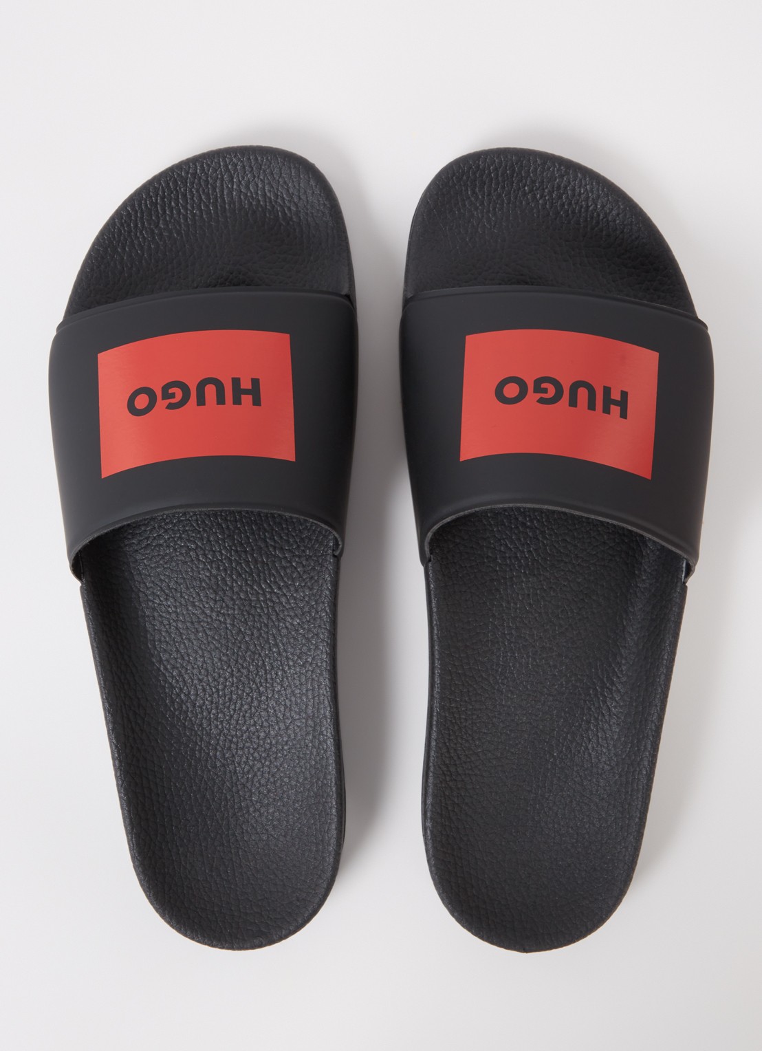 HUGO Timein slipper met logo - detail 6 zwart