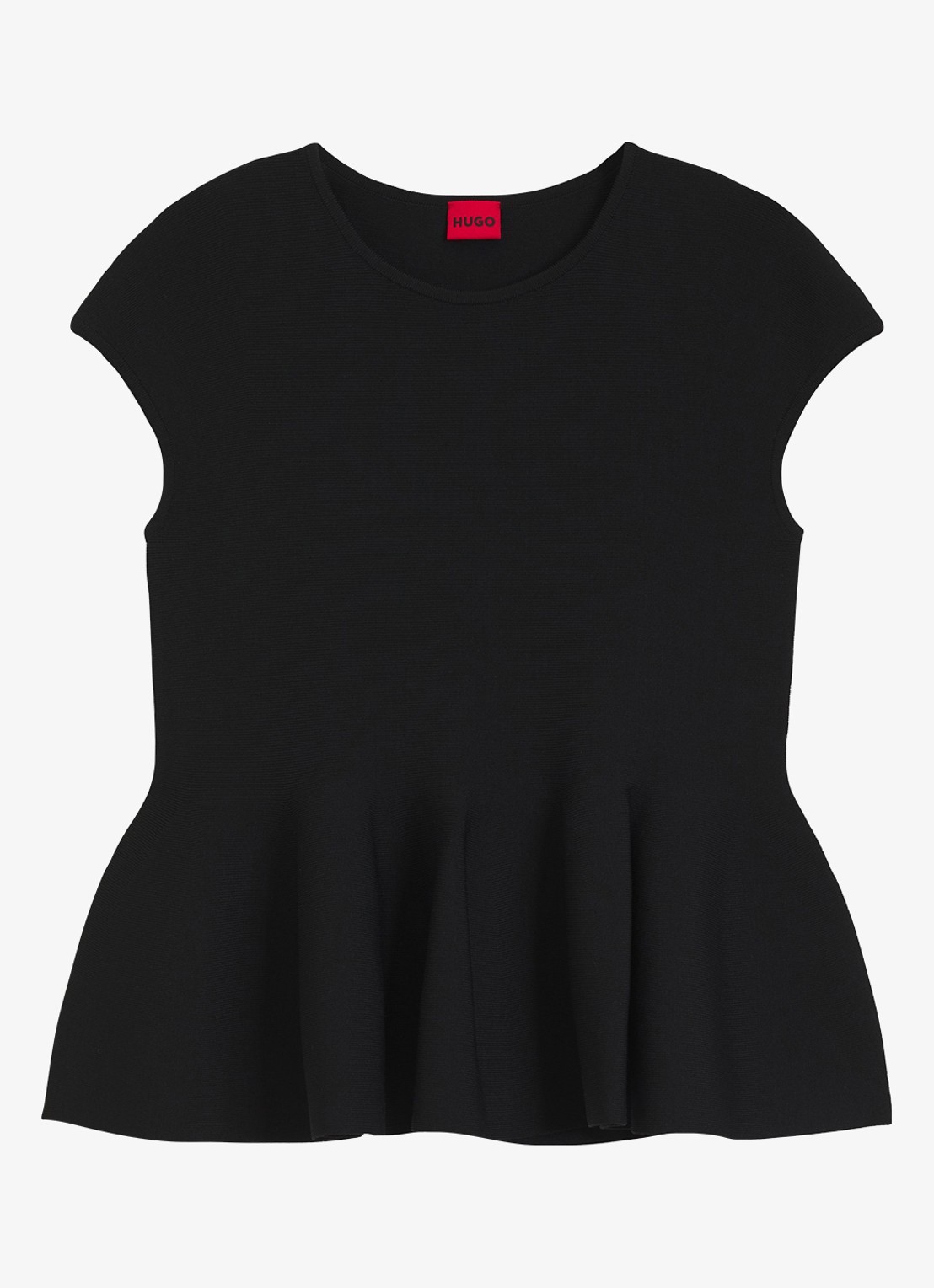 HUGO Top met peplum - voorkant 4 zwart
