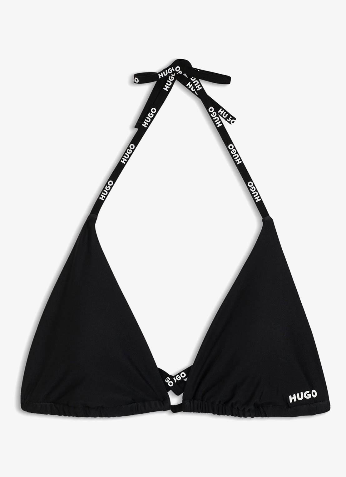 HUGO Triangel bikinitop met uitneembare vulling - voorkant 2 zwart