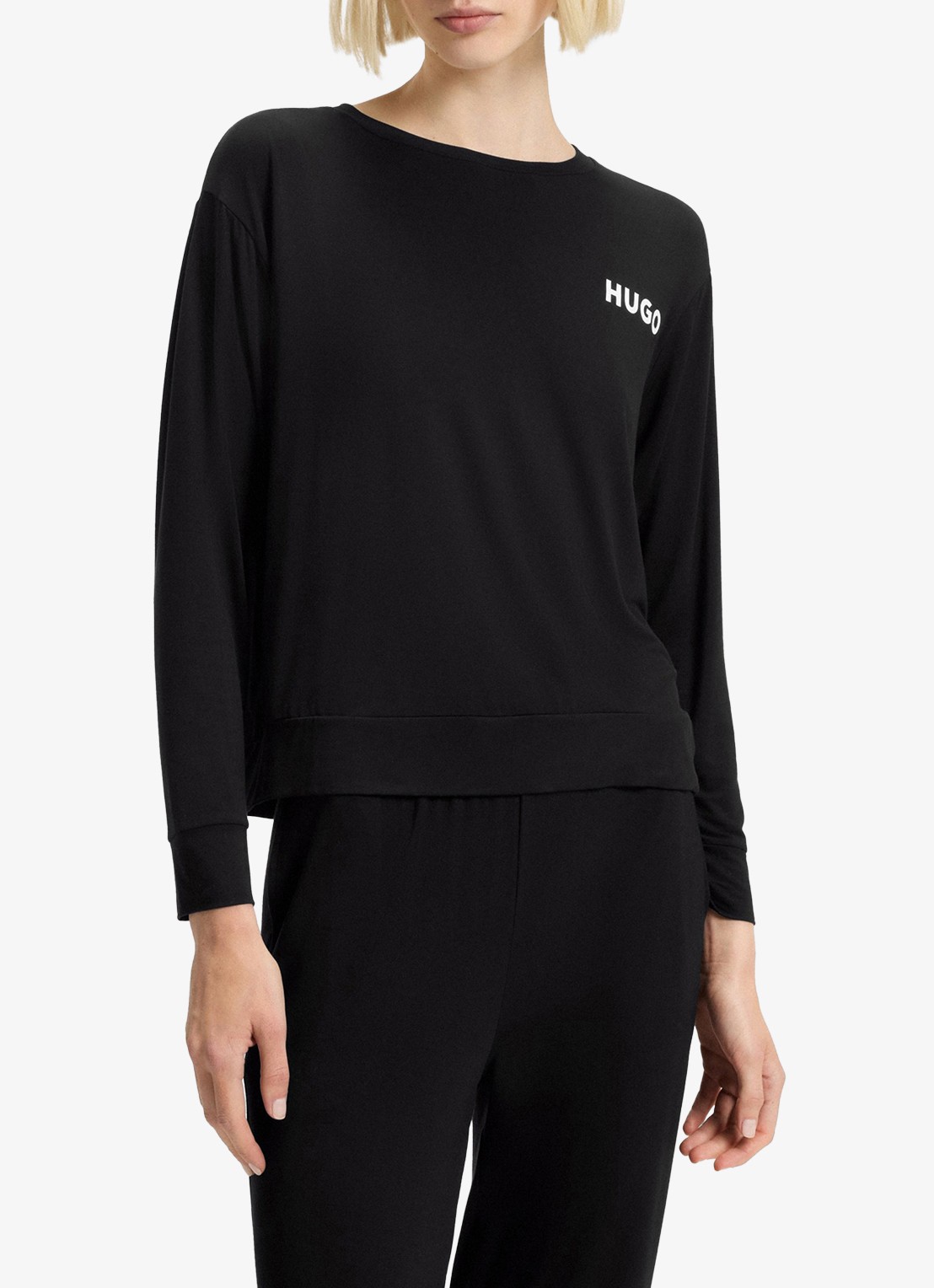 HUGO Unite pyjamatop met logo - detail 3 zwart