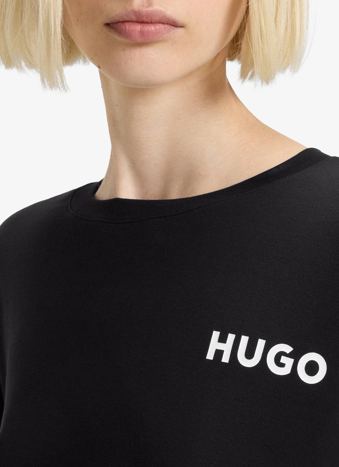 HUGO Unite pyjamatop met logo - detail 4 zwart