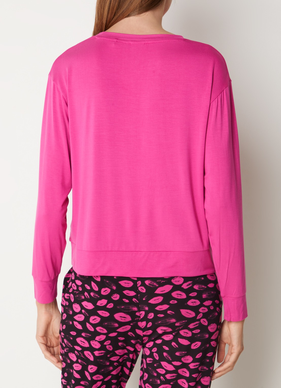 HUGO Unite pyjamatop met logo - achterkant 4 roze