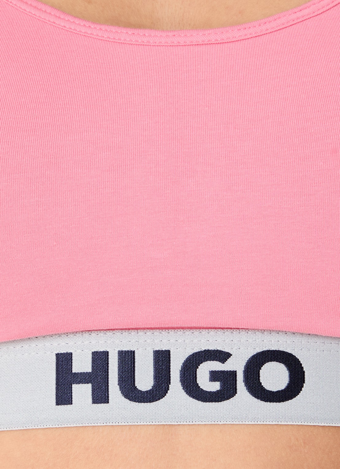 HUGO Voorgevormde bralette met logoband - detail 2 roze