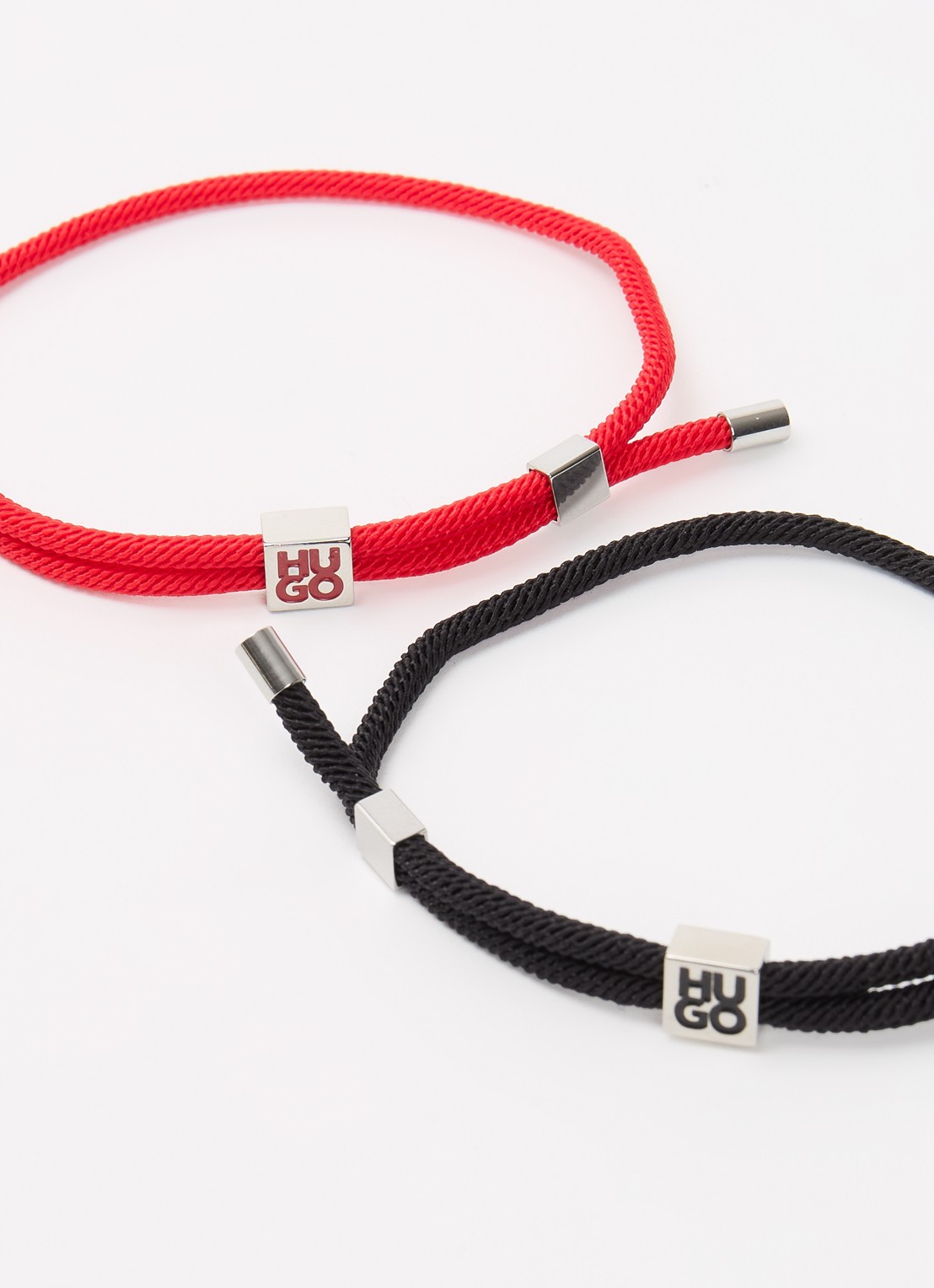 HUGO Wikkelarmband met logo in set van 2 - detail 2 open miscellaneous-960 / multicolor