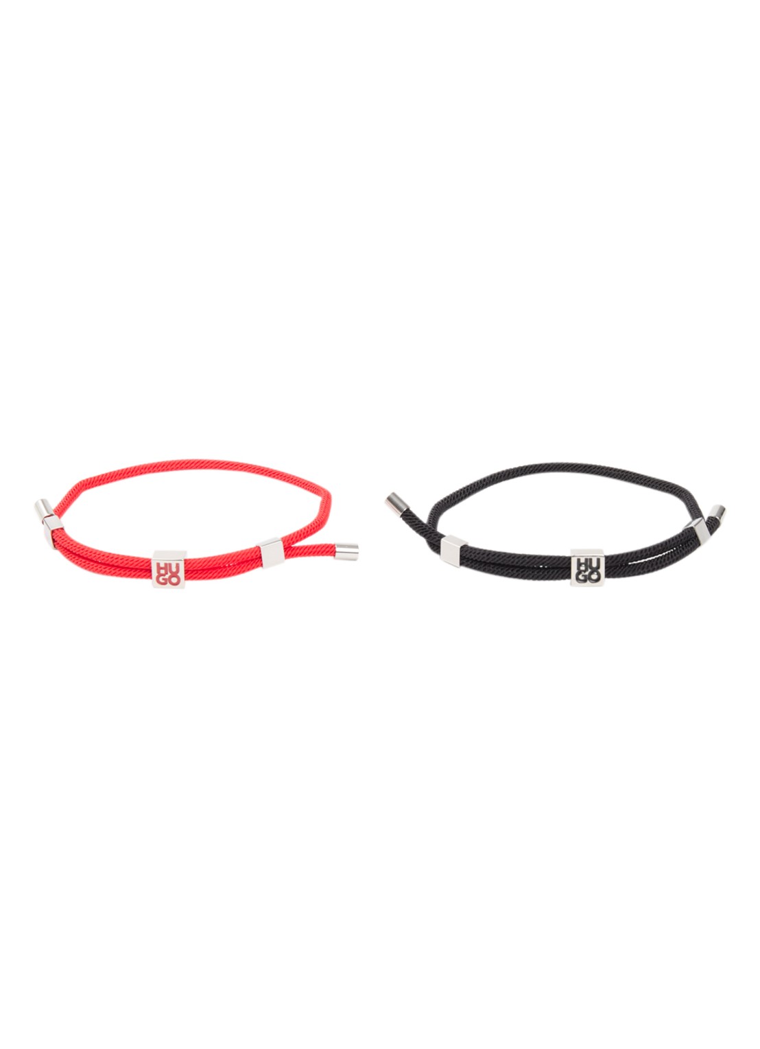 HUGO Wikkelarmband met logo in set van 2 - voorkant 4 open miscellaneous-960 / multicolor
