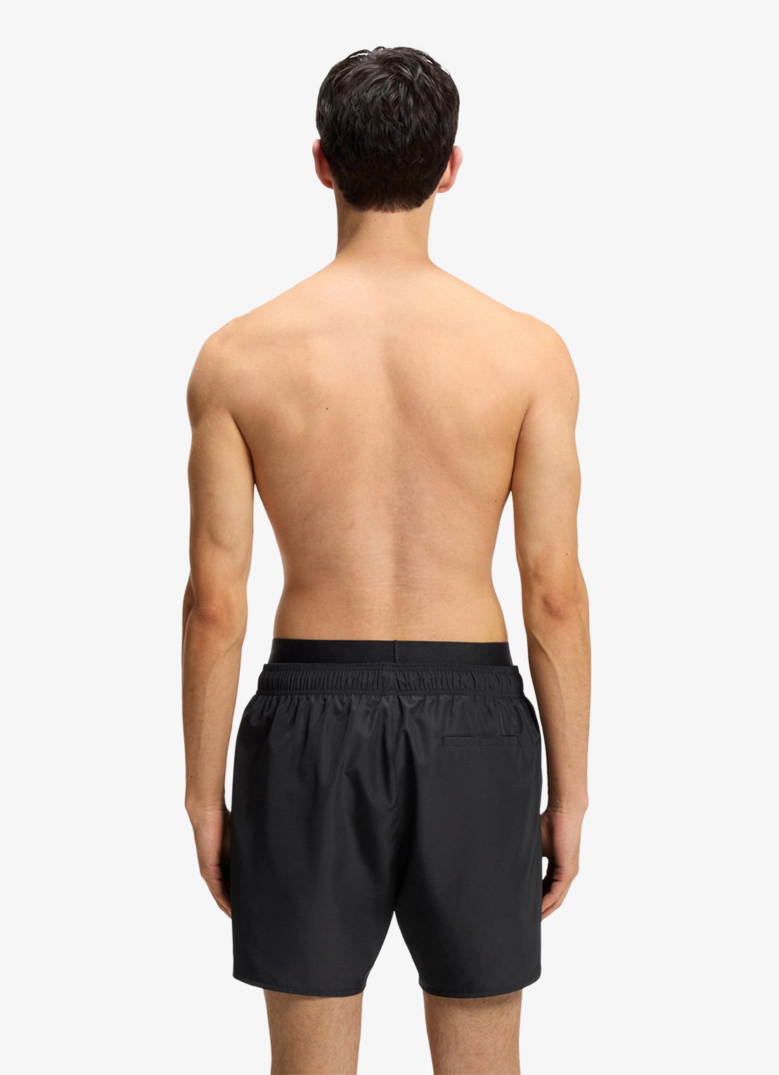 HUGO Zwemshort met logo - achterkant 4 zwart