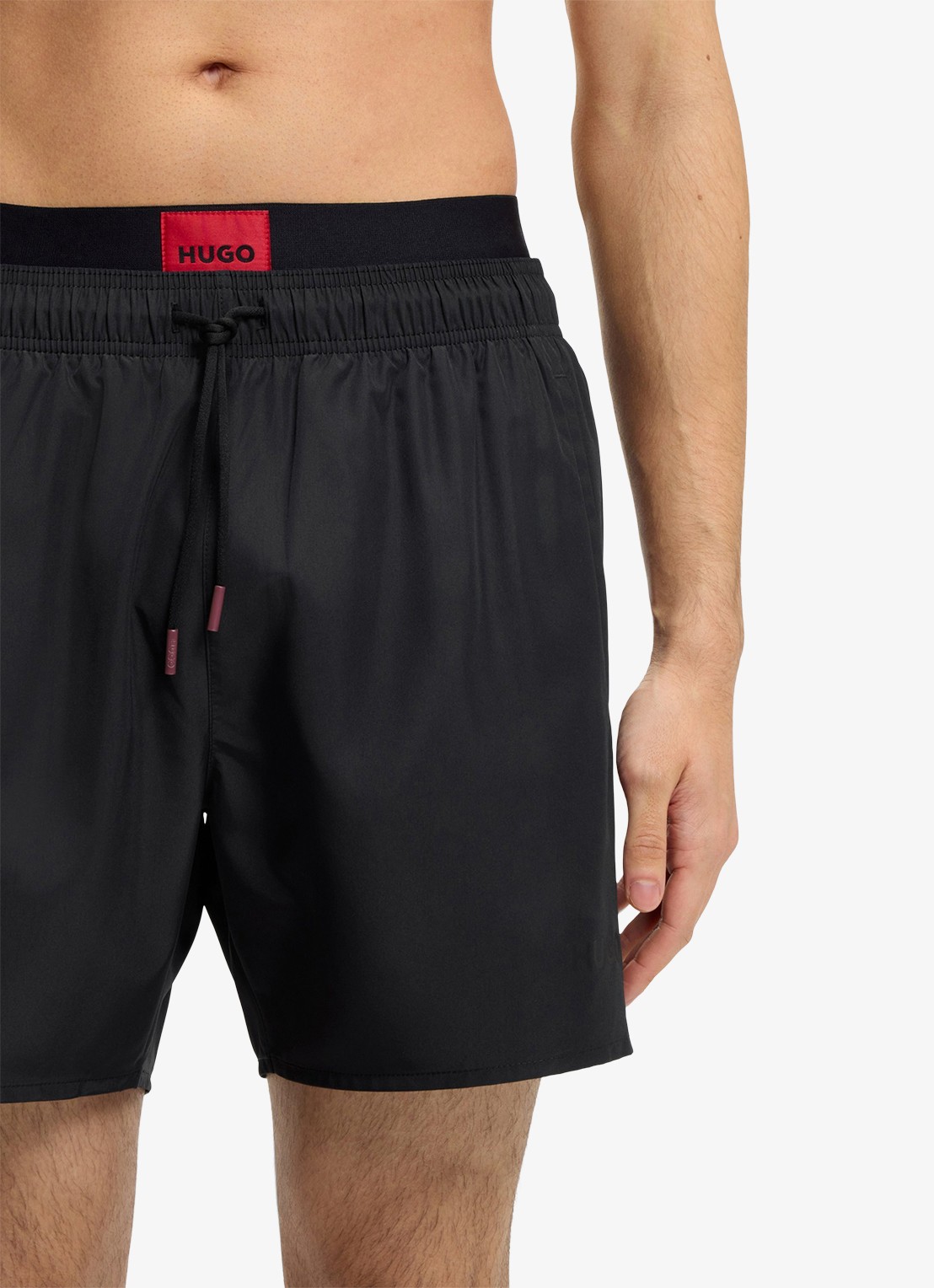 HUGO Zwemshort met logo - detail 3 zwart