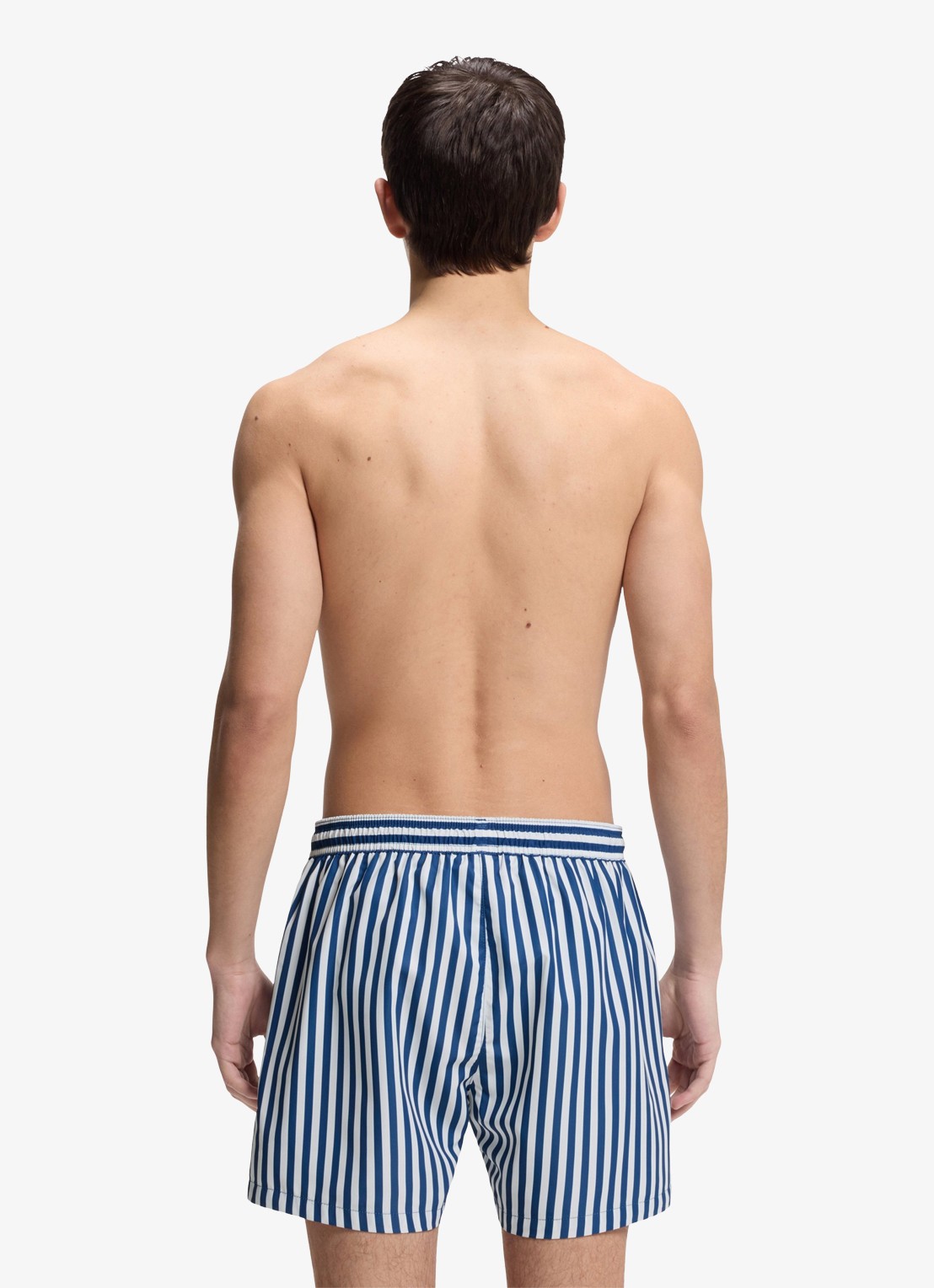 HUGO Zwemshort met streepprint - achterkant 2 blauw