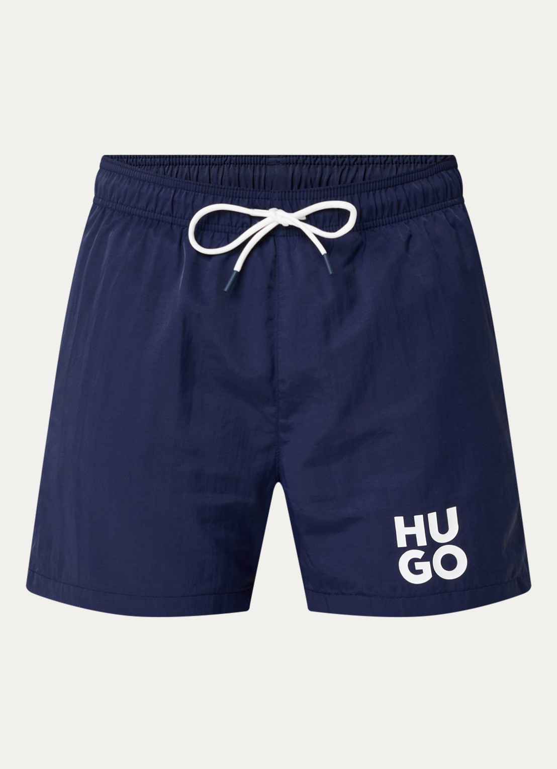 HUGO Zwemshorts met steekzakken en logo - voorkant navy-418 / blauw