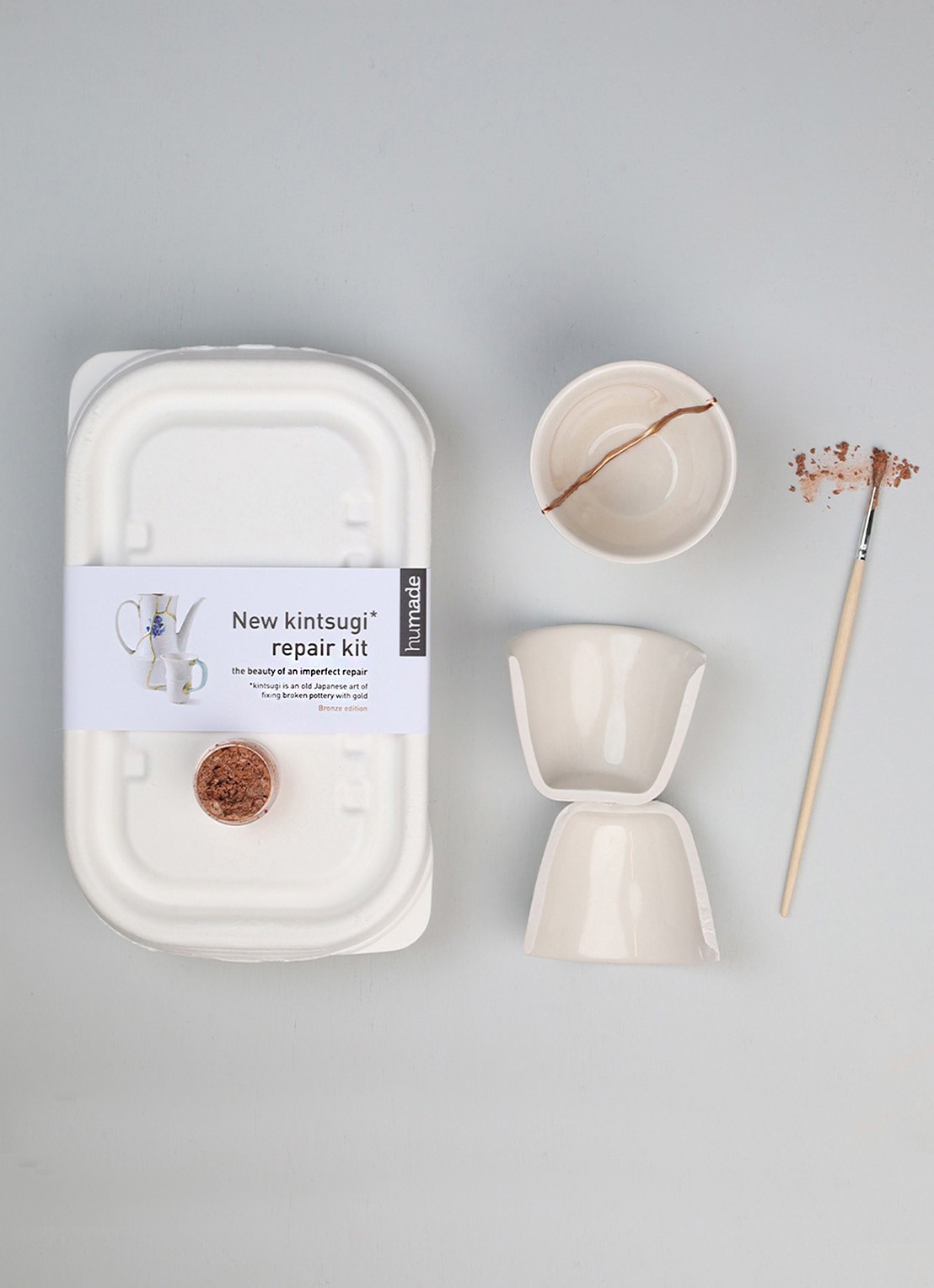 humade Kintsugi repair kit voor servies - detail brons