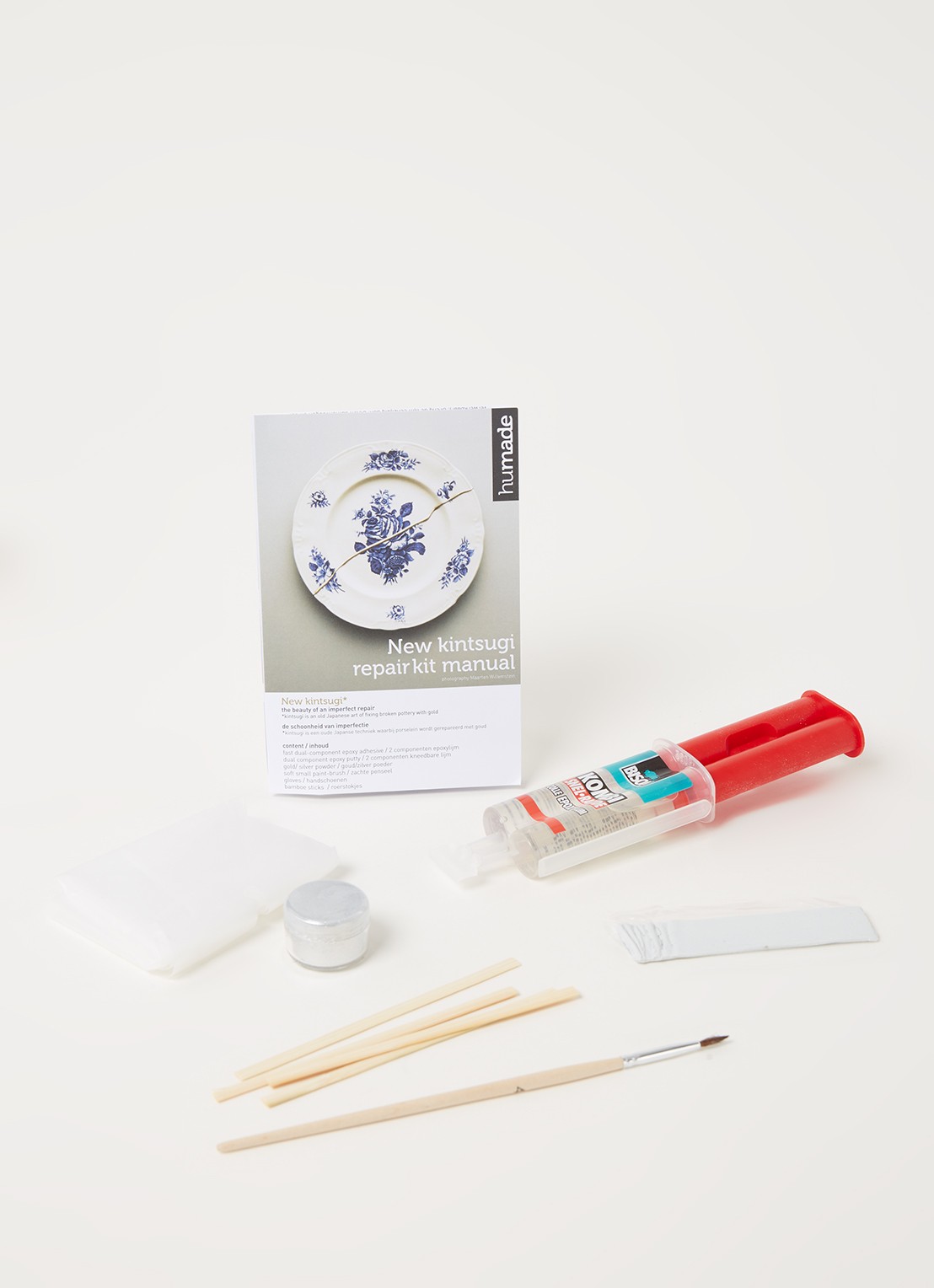 humade New Kintsugi repair kit voor servies  - voorkant 2 zilver