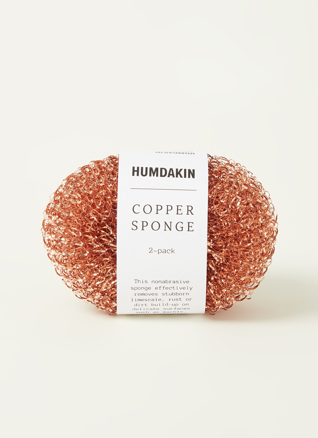 Humdakin Copper Sponge koperen spons set van 2 - voorkant 3 koper