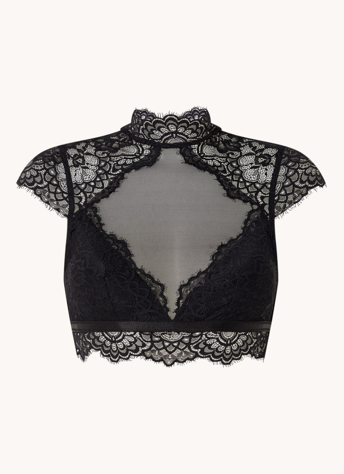 Hunkemöller Marilyn bralette met uitneembare vulling - voorkant 3 zwart