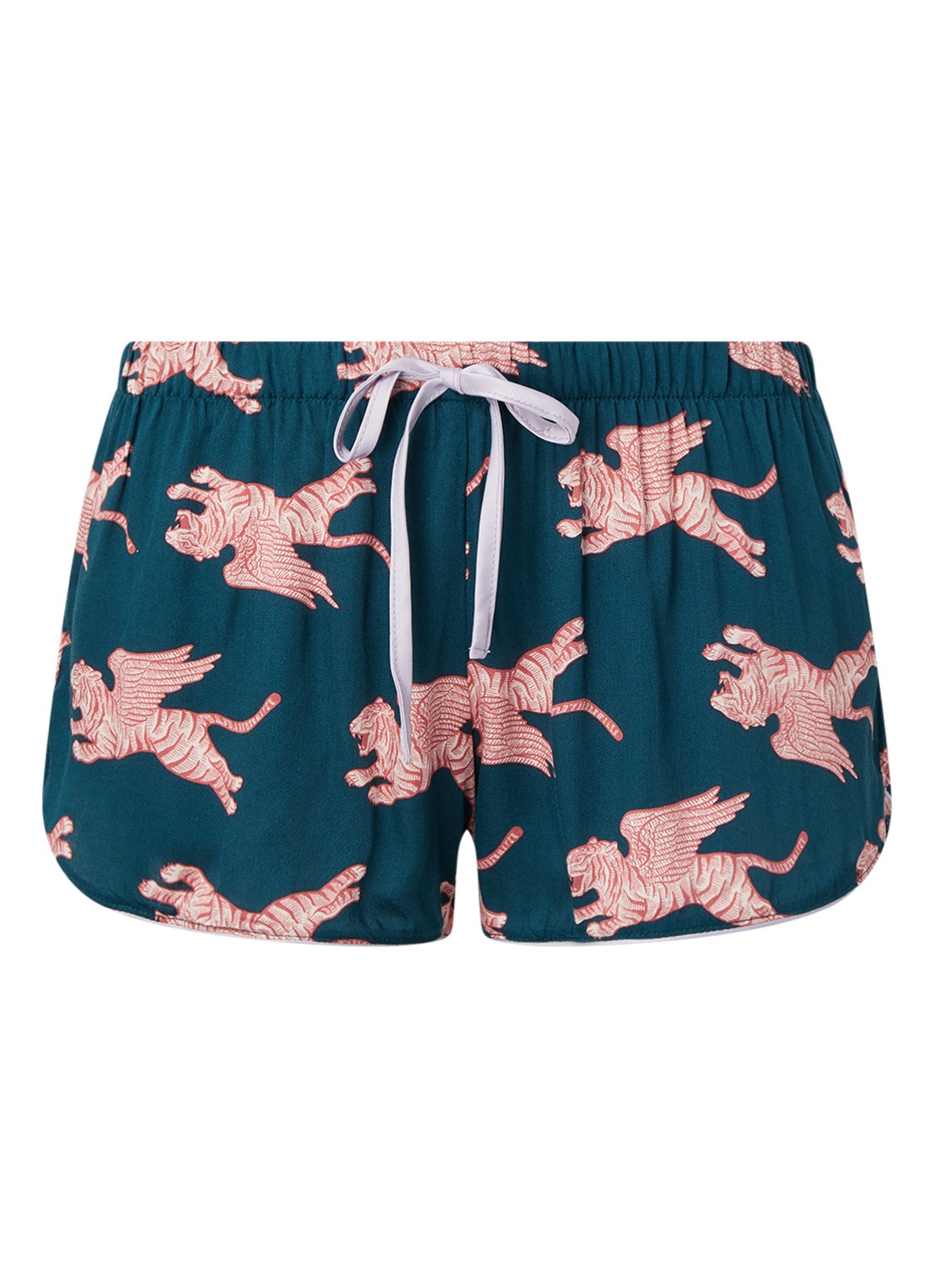 Hunkemöller Pyjamashorts met print - voorkant groen