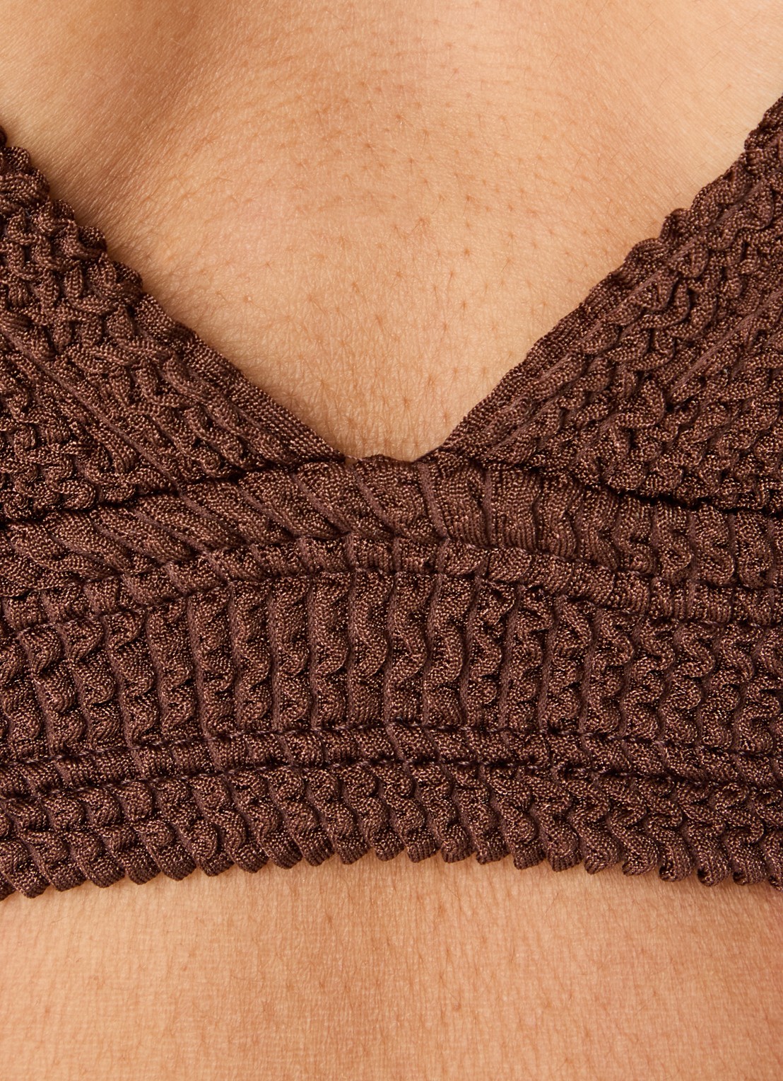 Hunza G Angel bikiniset met structuur - detail 5 chocoladebruin
