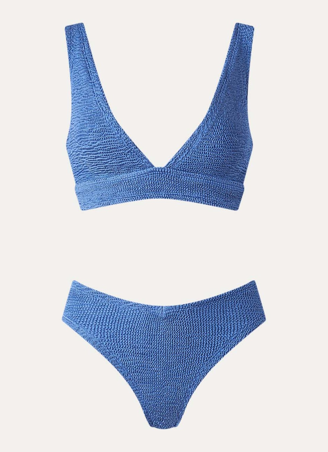 Hunza G Angel bikiniset met structuur - voorkant 4 blauw