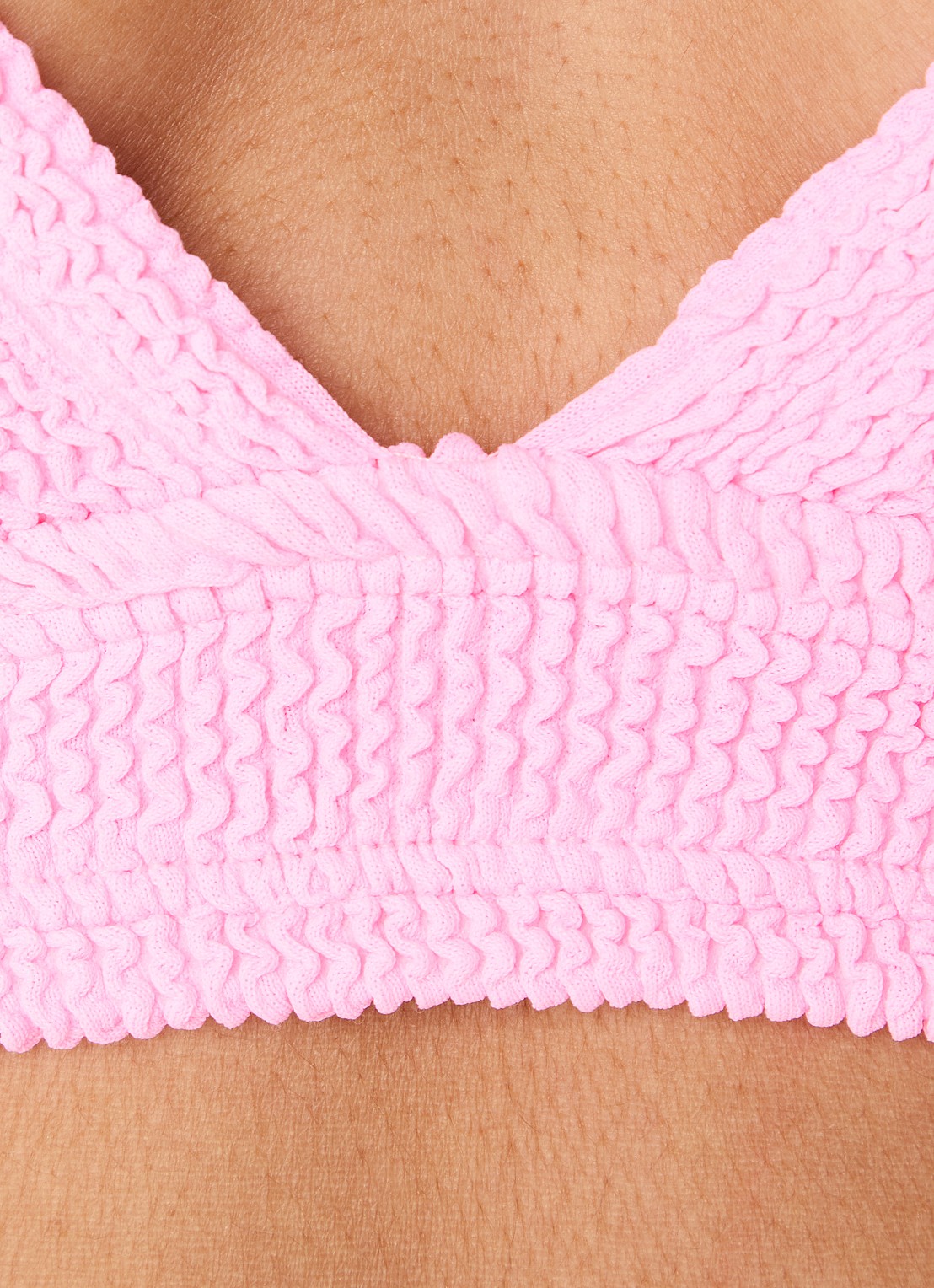 Hunza G Carla bikiniset met structuur - detail 2 roze