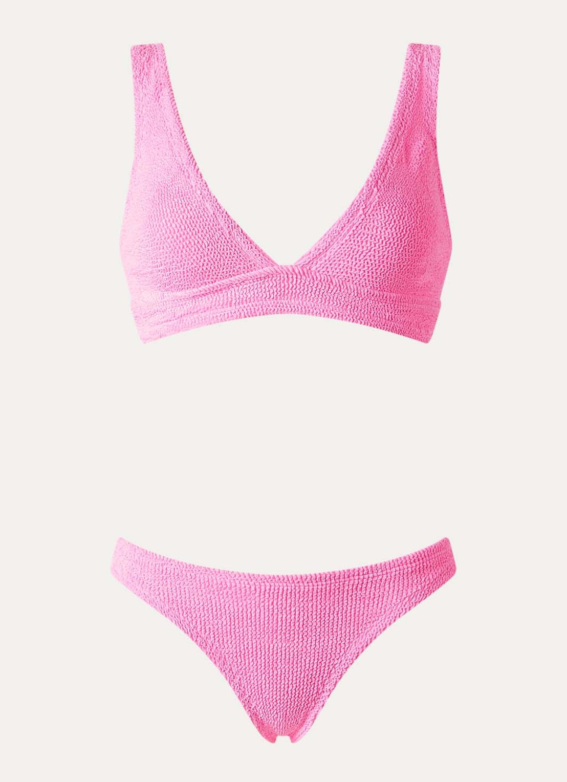 Hunza G Carla bikiniset met structuur - voorkant 3 roze