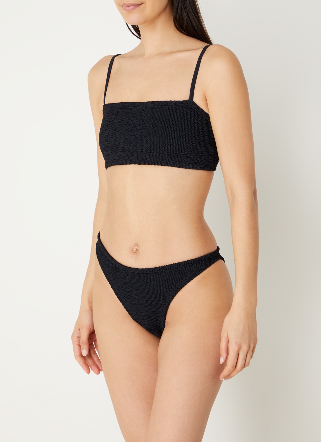 Hunza G Gigi bikiniset met structuur - detail zwart