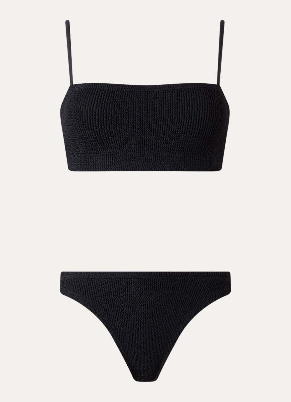 Hunza G Gigi bikiniset met structuur - voorkant 3 zwart