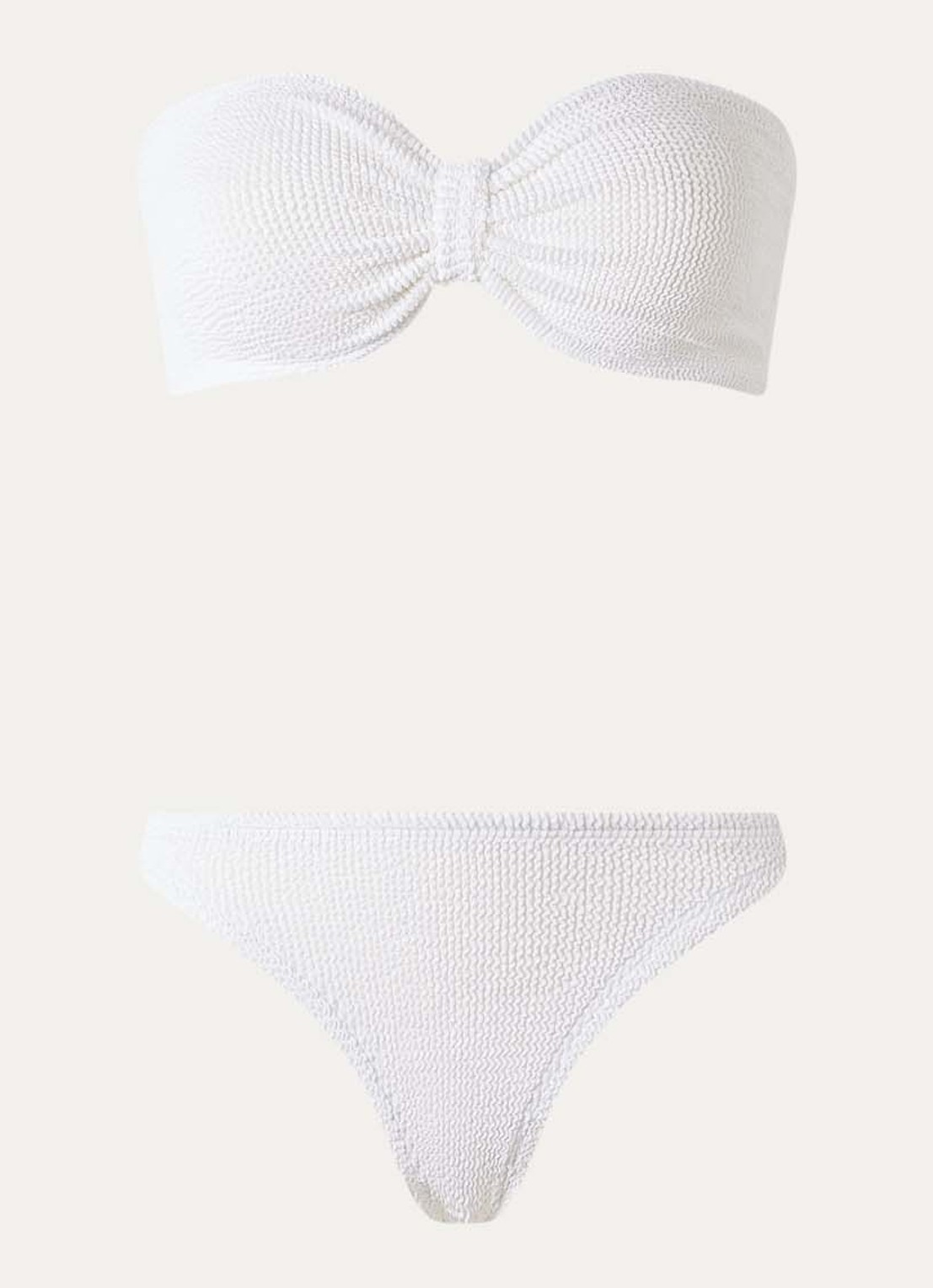 Hunza G Jean bikiniset met structuur - voorkant 3 wit