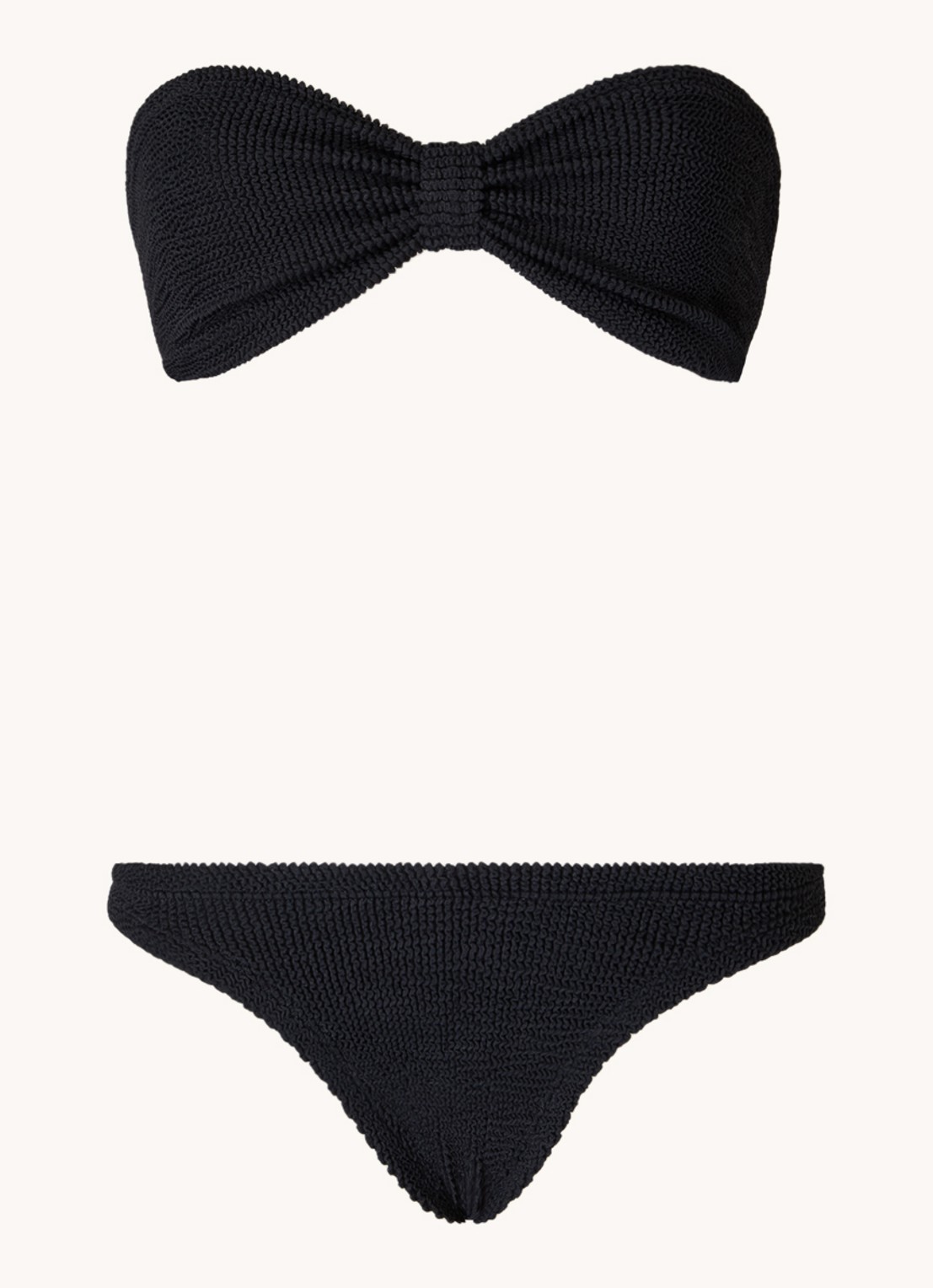 Hunza G Jean bikiniset met structuur - voorkant zwart