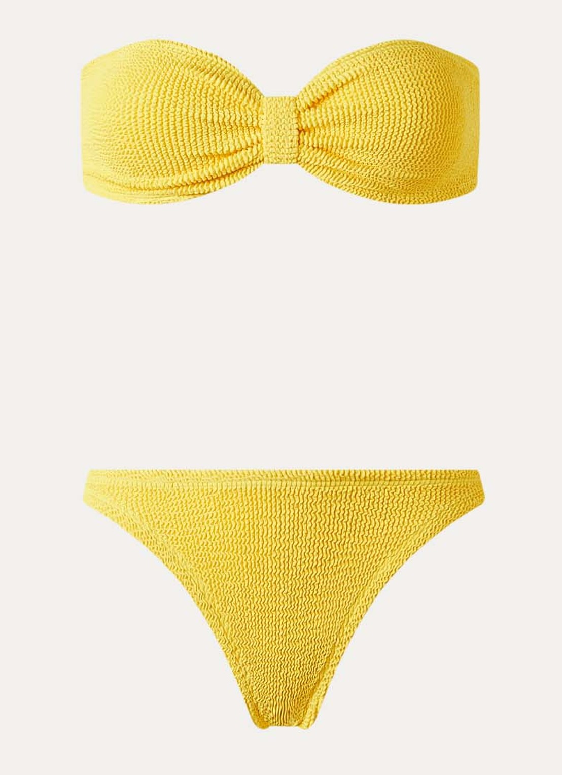 Hunza G Jean bikiniset met structuur - voorkant geel