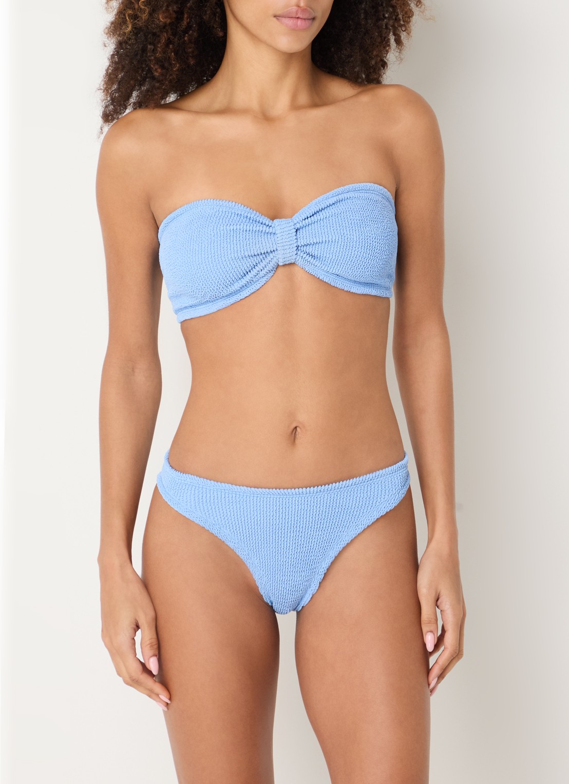 Hunza G Jean bikiniset met structuur - detail blauwgrijs
