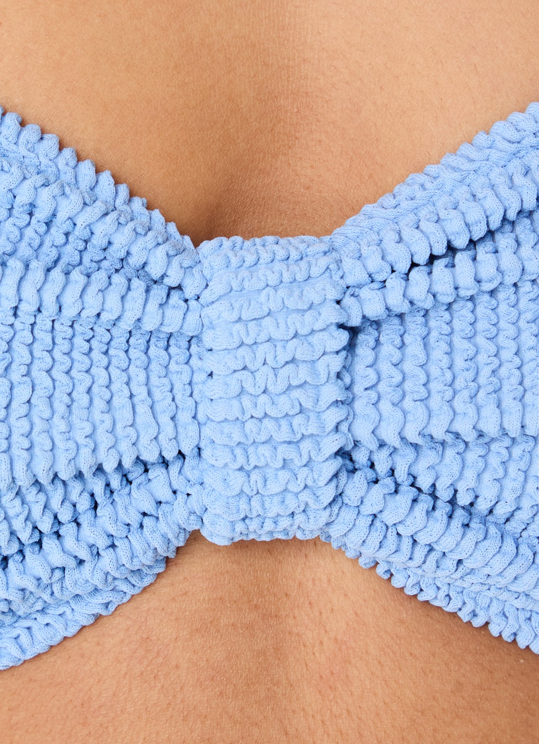 Hunza G Jean bikiniset met structuur - detail 2 blauwgrijs