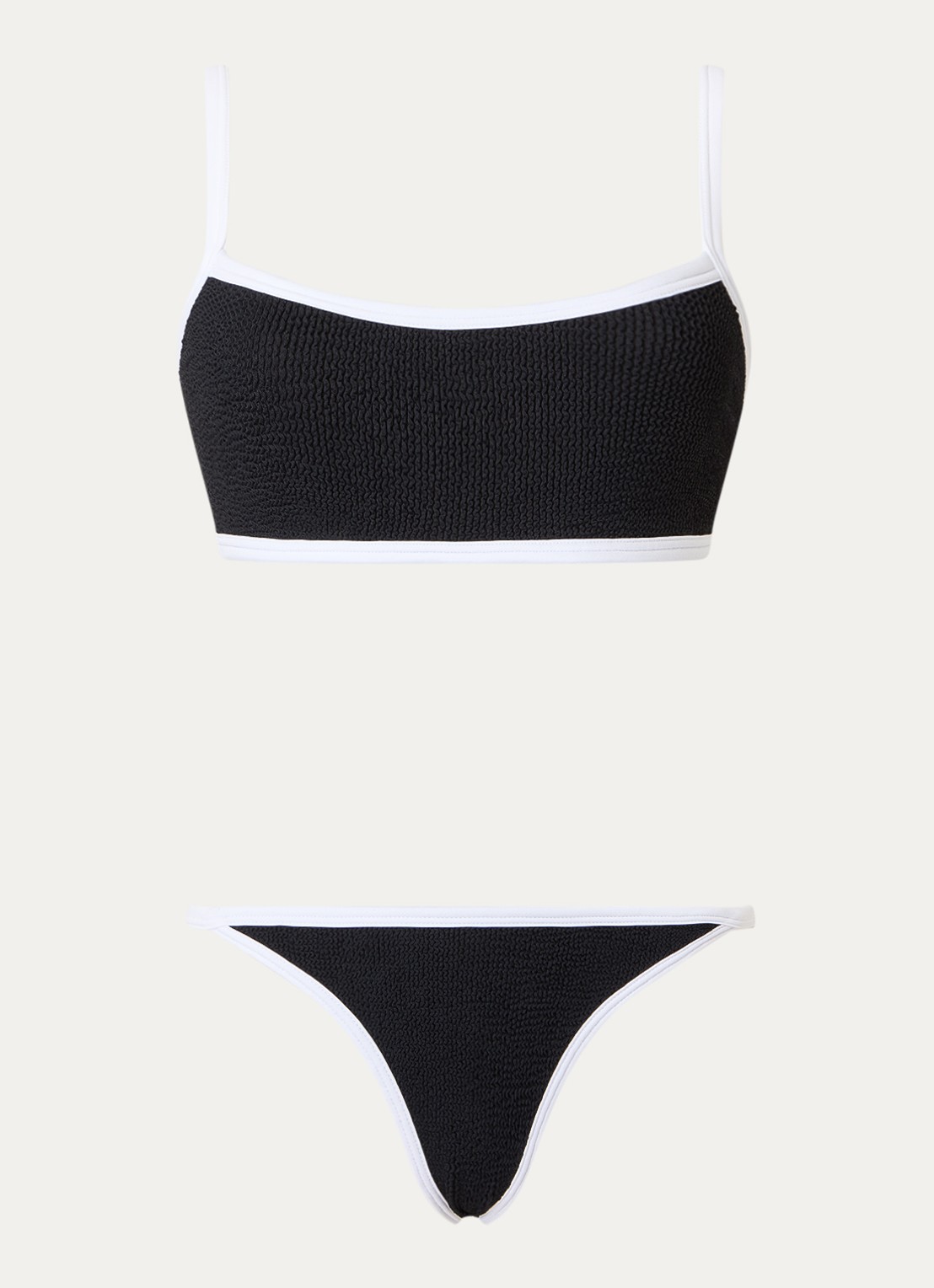 Hunza G Tyler bikiniset met structuur - voorkant zwart