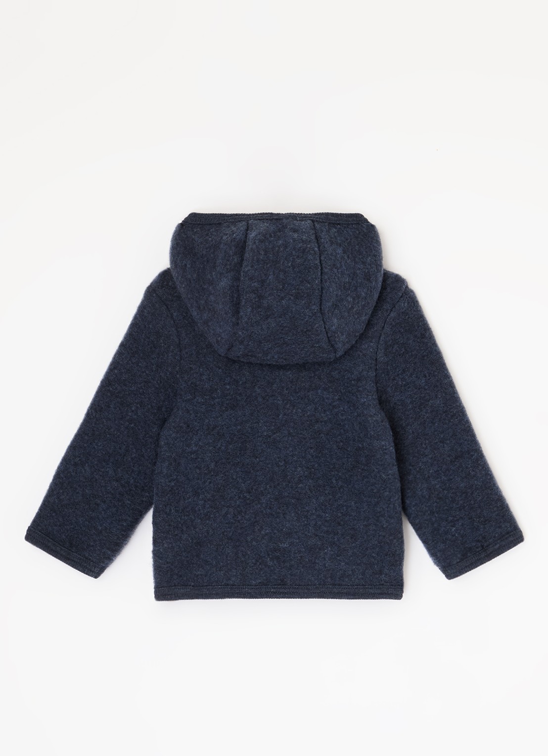 Huttelihut Vest van wol met capuchon - achterkant 3 royalblauw