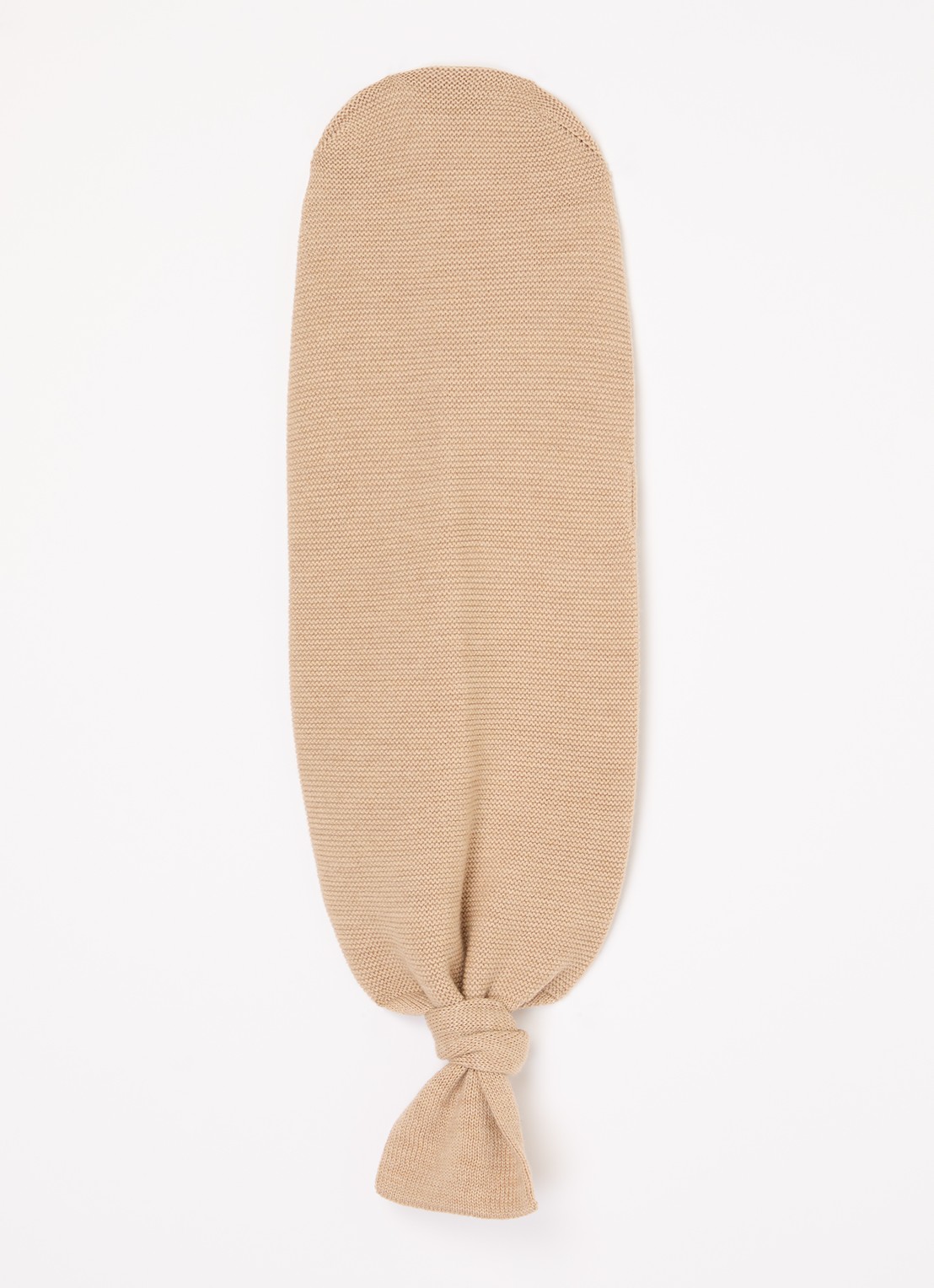 Hvid Cocoon van merino wol - achterkant 7 zand