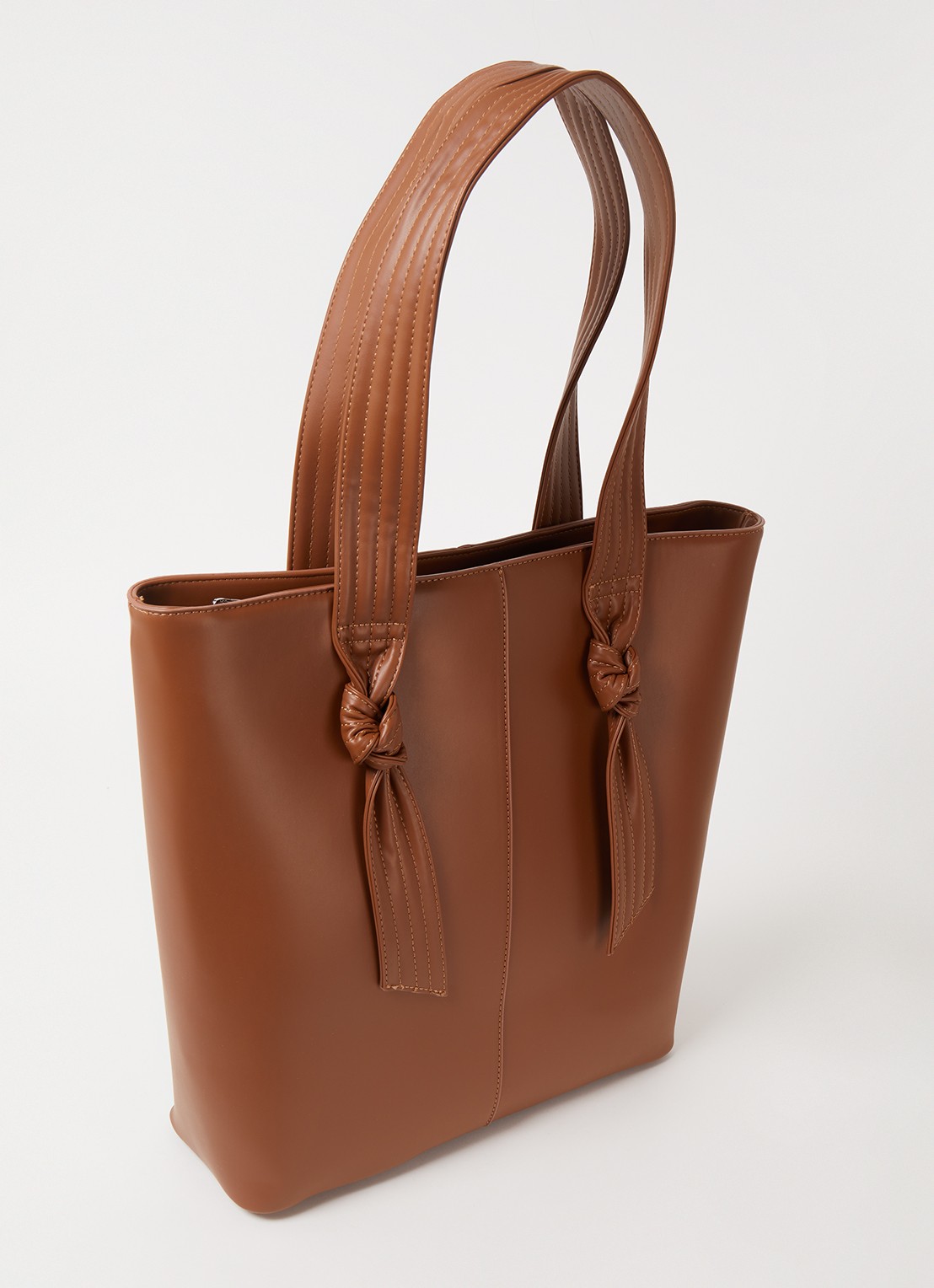 HVISK Dalca shopper met strik detail - achterkant 4 roestbruin