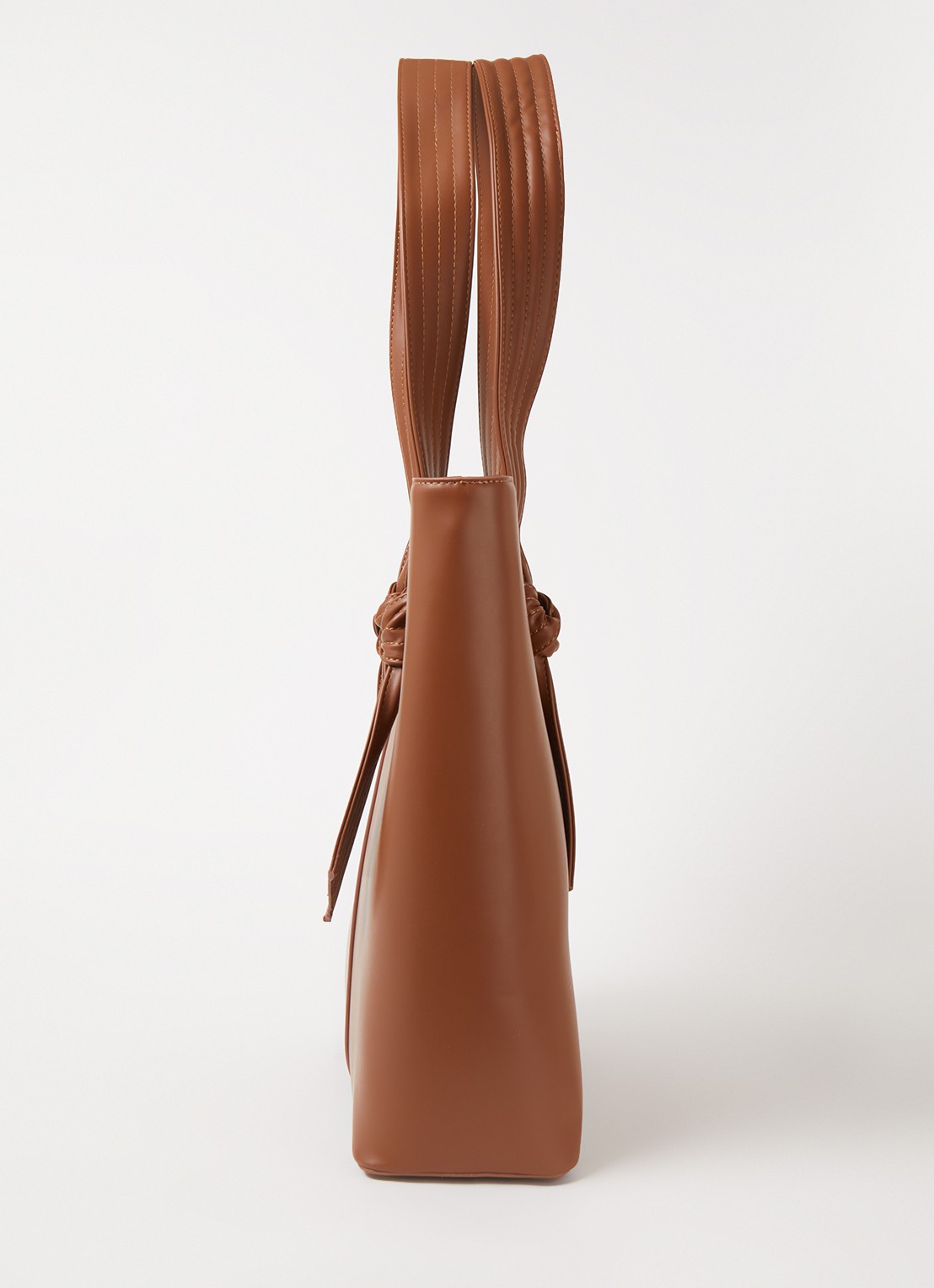 HVISK Dalca shopper met strik detail - detail 3 roestbruin