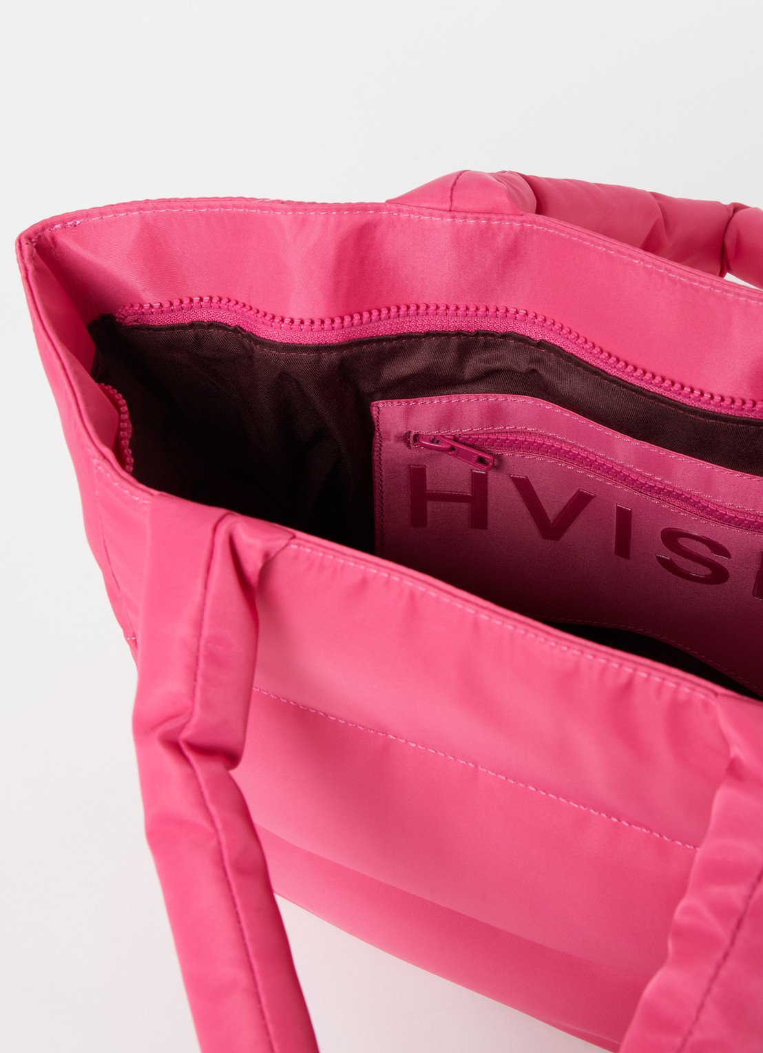 HVISK Valley Medium schoudertas met afneembare schouderriem - detail roze