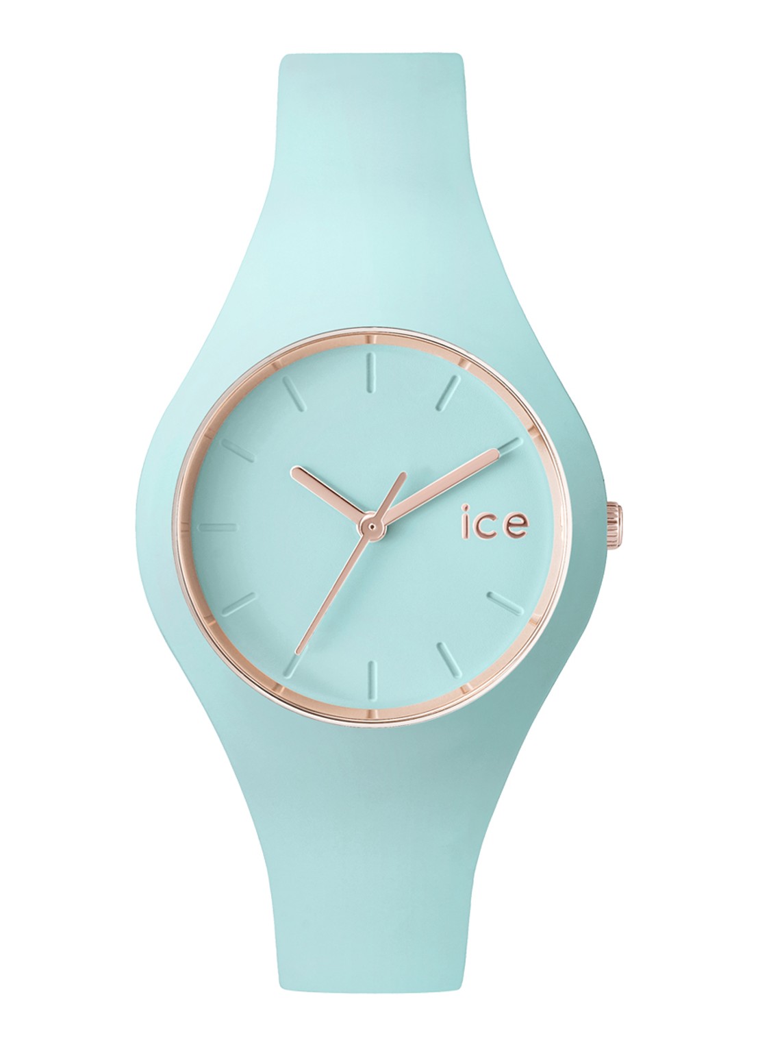 Ice-Watch Horloge Ice Glam Pastel Aqua Small IW001064 - voorkant lichtblauw