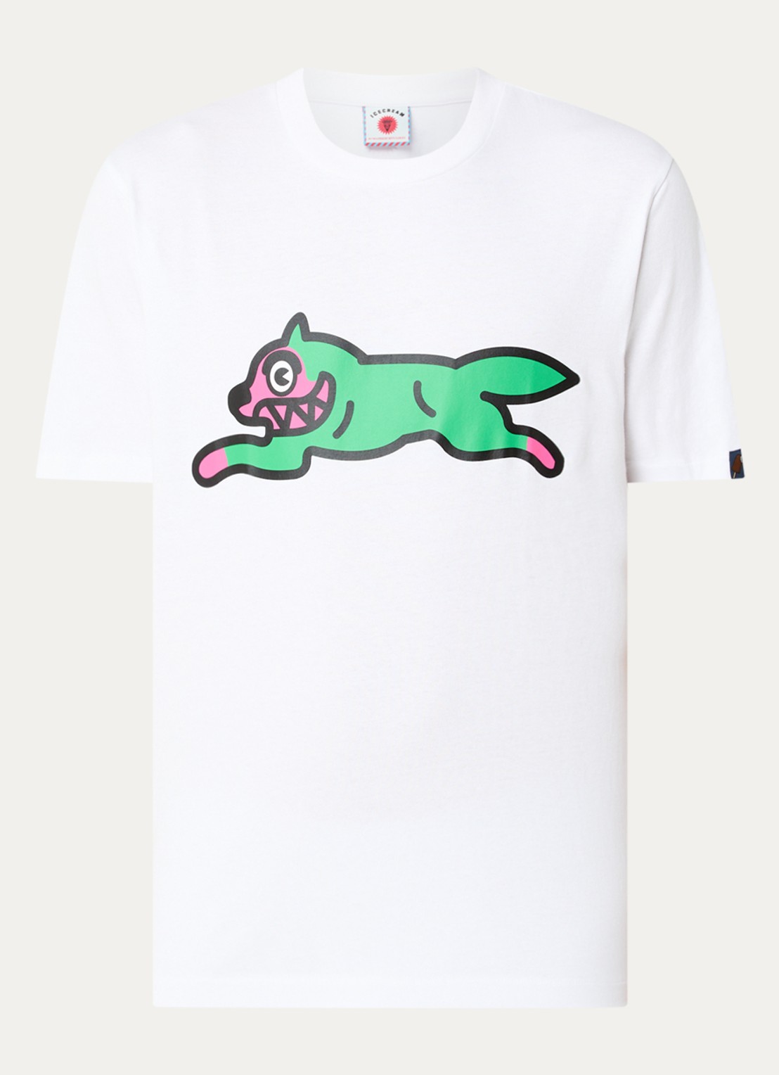 ICECREAM Running Dog T-shirt met print - voorkant 3 wit