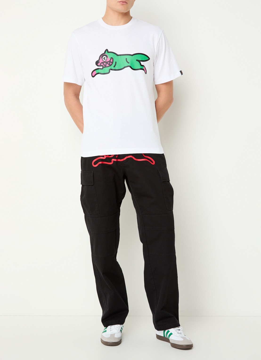 ICECREAM Running Dog T-shirt met print - voorkant 4 wit