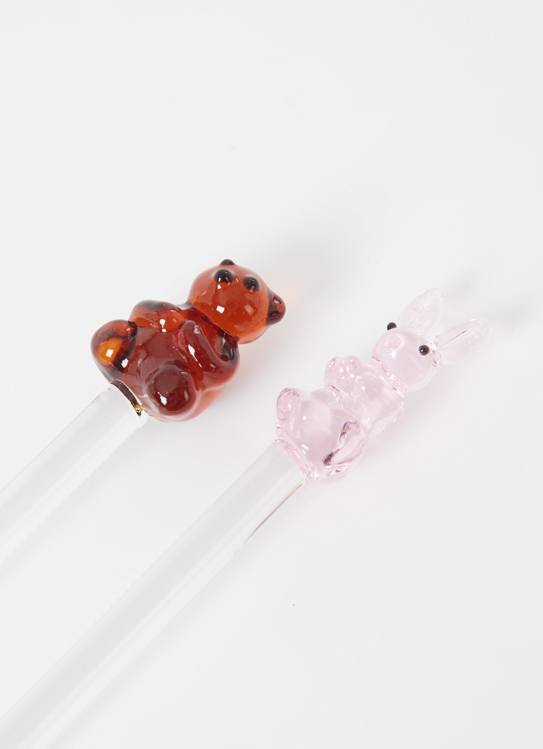 Ichendorf Milano Bunny and Bear theelepel set van 2 - voorkant 2 transparant