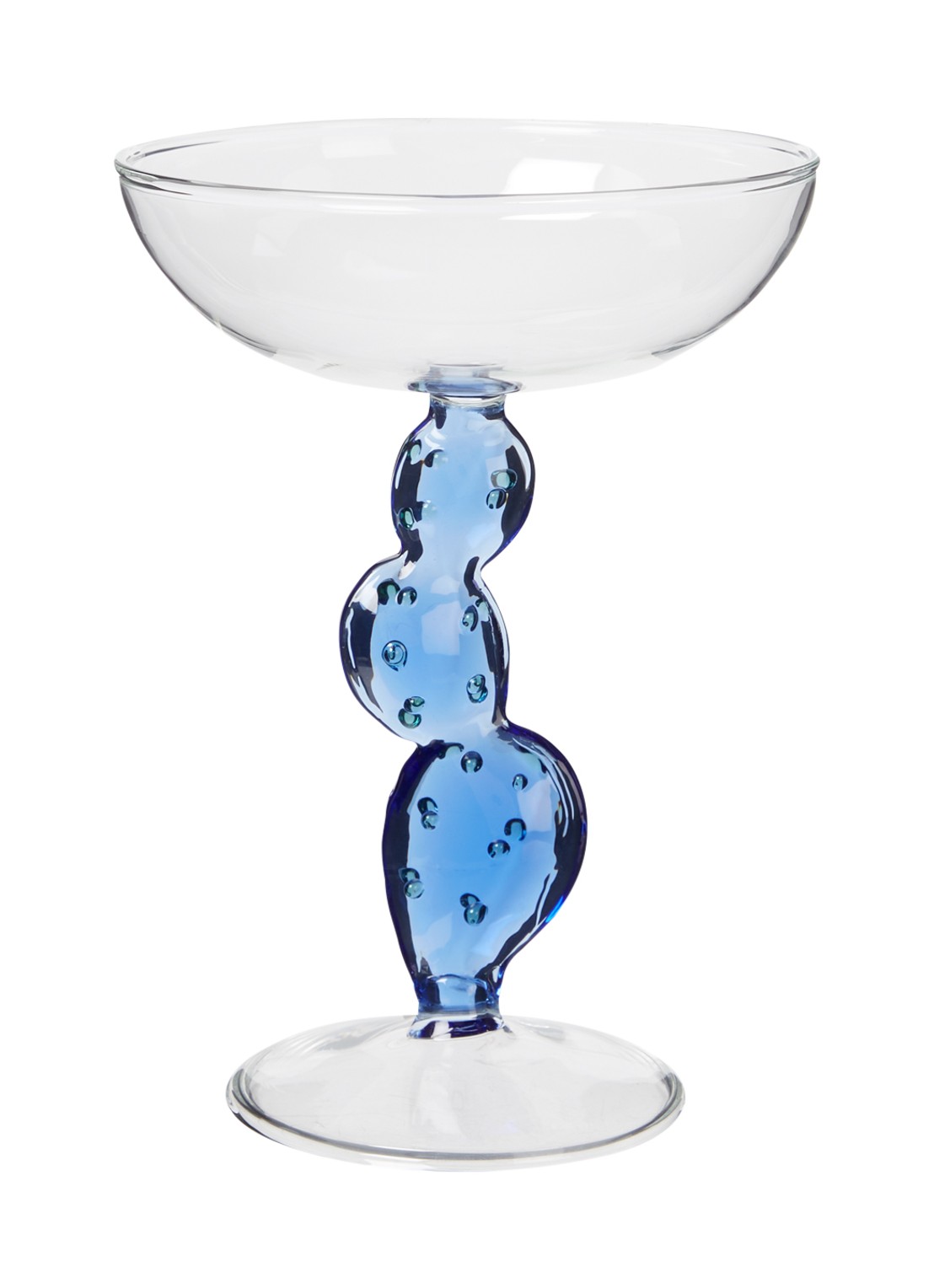 Ichendorf Milano Cactus Blue champagneglas 30 cl - voorkant blauw