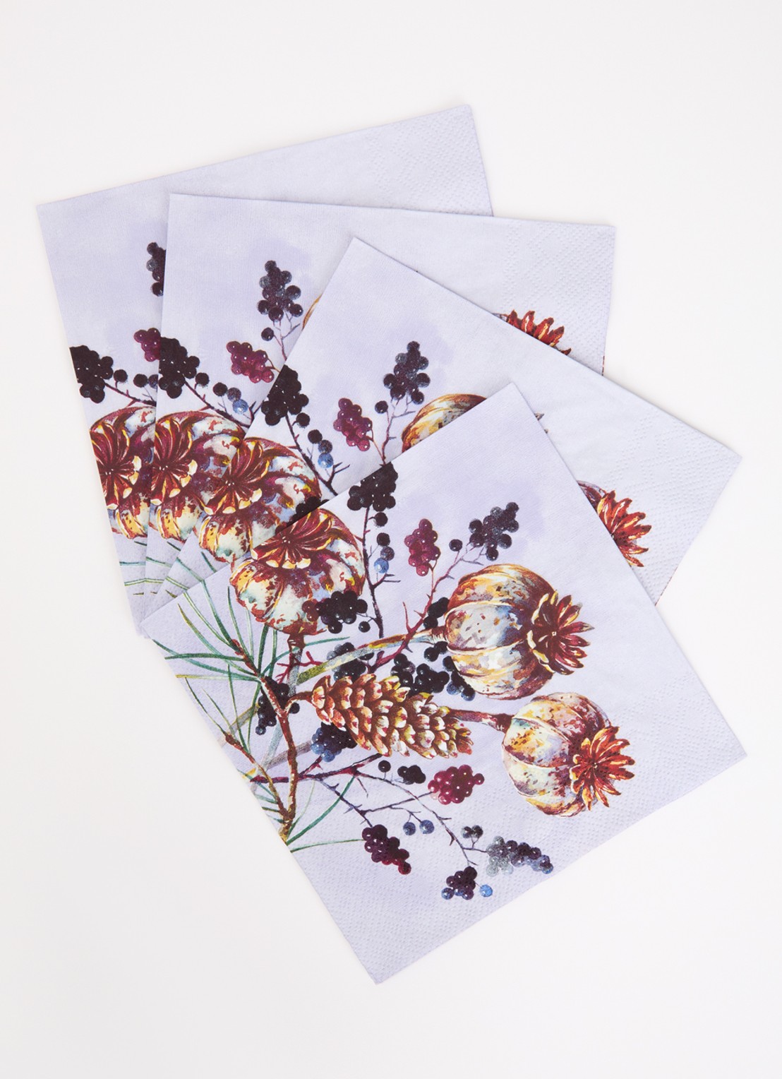 Ihr Ideal Home Amara servet 33 x 33 cm set van 20 - voorkant 2 violet