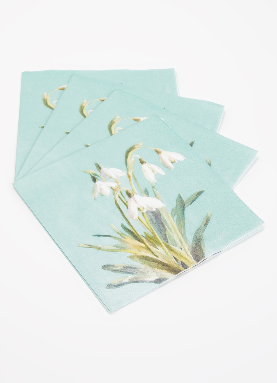 Ihr Ideal Home Bunch of Snowdrops servetten 33 x 33 cm  - voorkant 2 mint