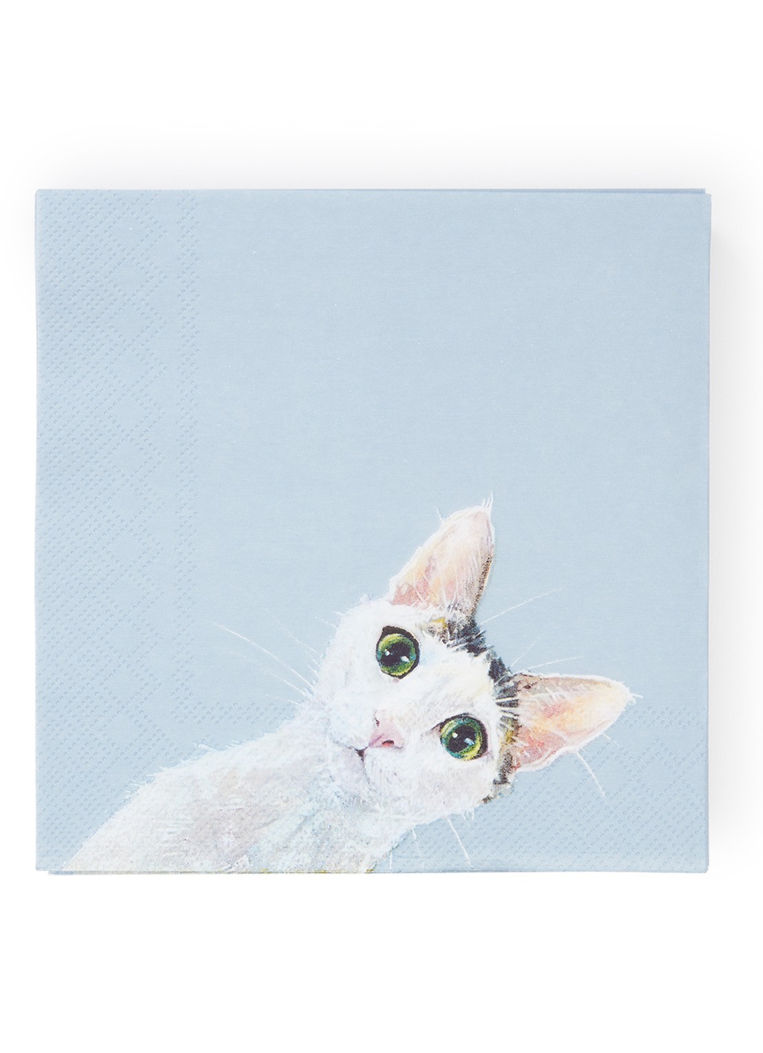 Ihr Ideal Home Cat Stella servetten 33 x 33 cm  - voorkant blauwgrijs