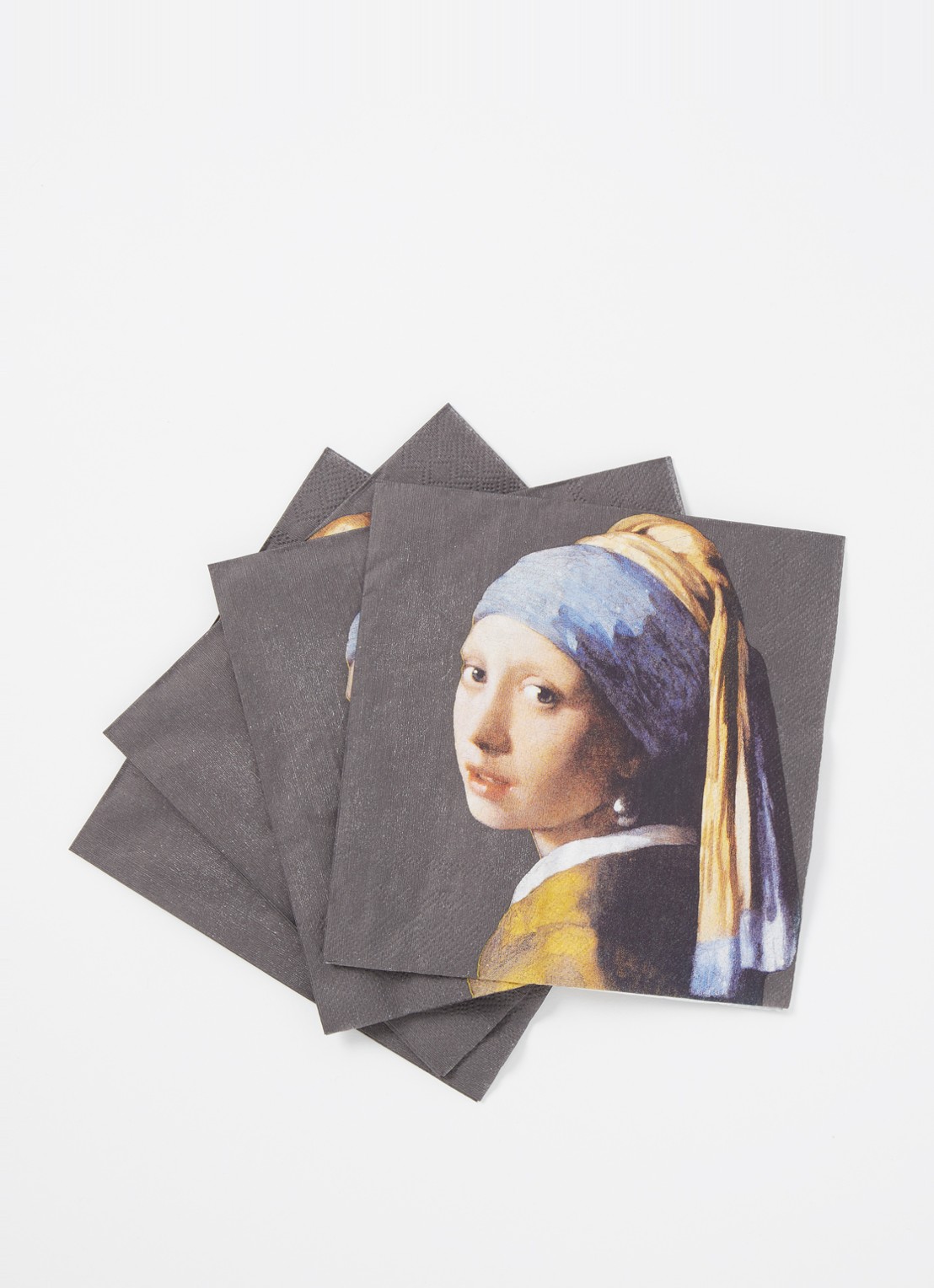 Ihr Ideal Home Girl With Pearl Earring servetten 33 x 33 cm  - voorkant 2 multicolor