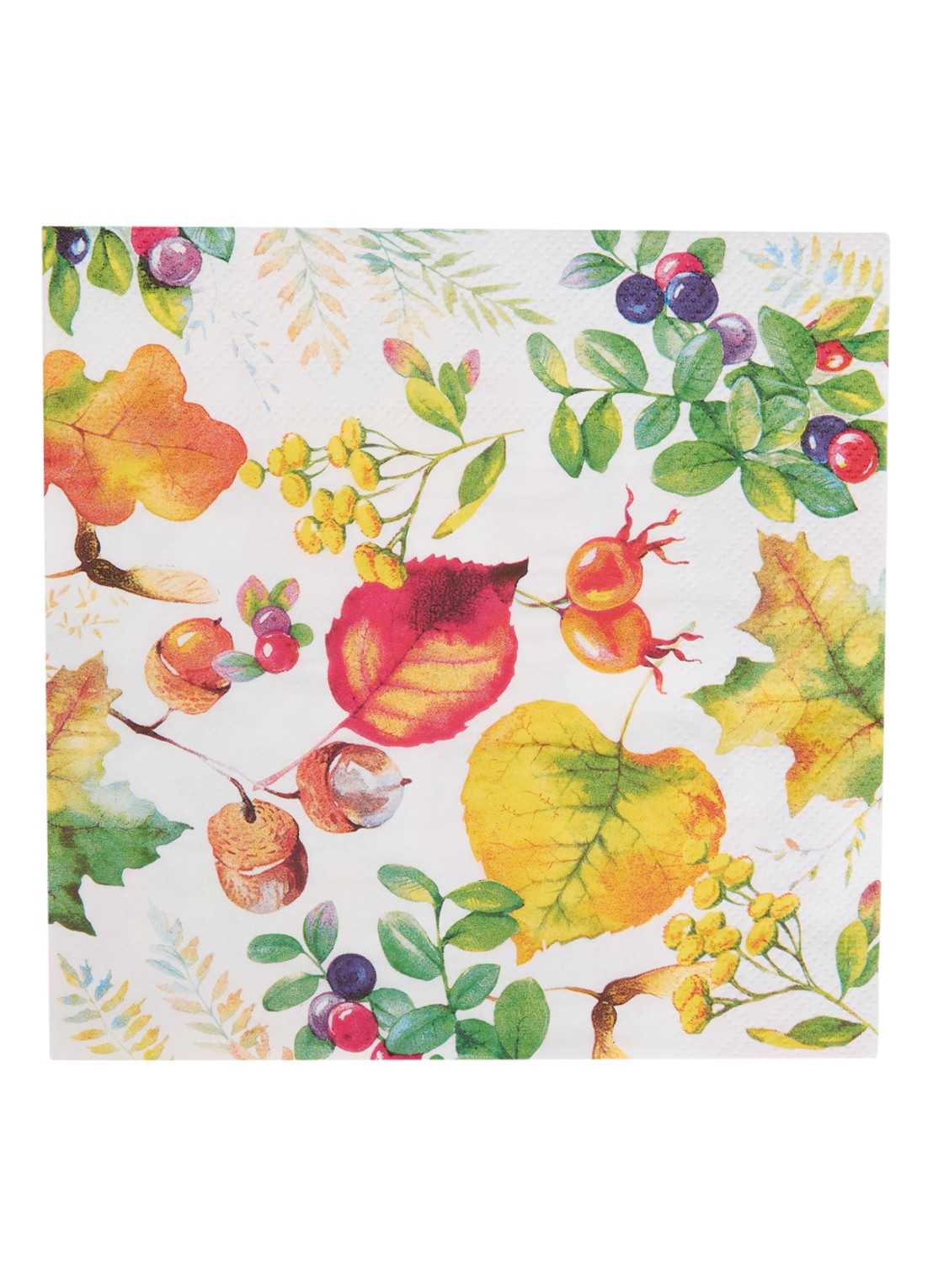 Ihr Ideal Home Harvest Season servet 33 x 33 cm set van 20 - voorkant wit