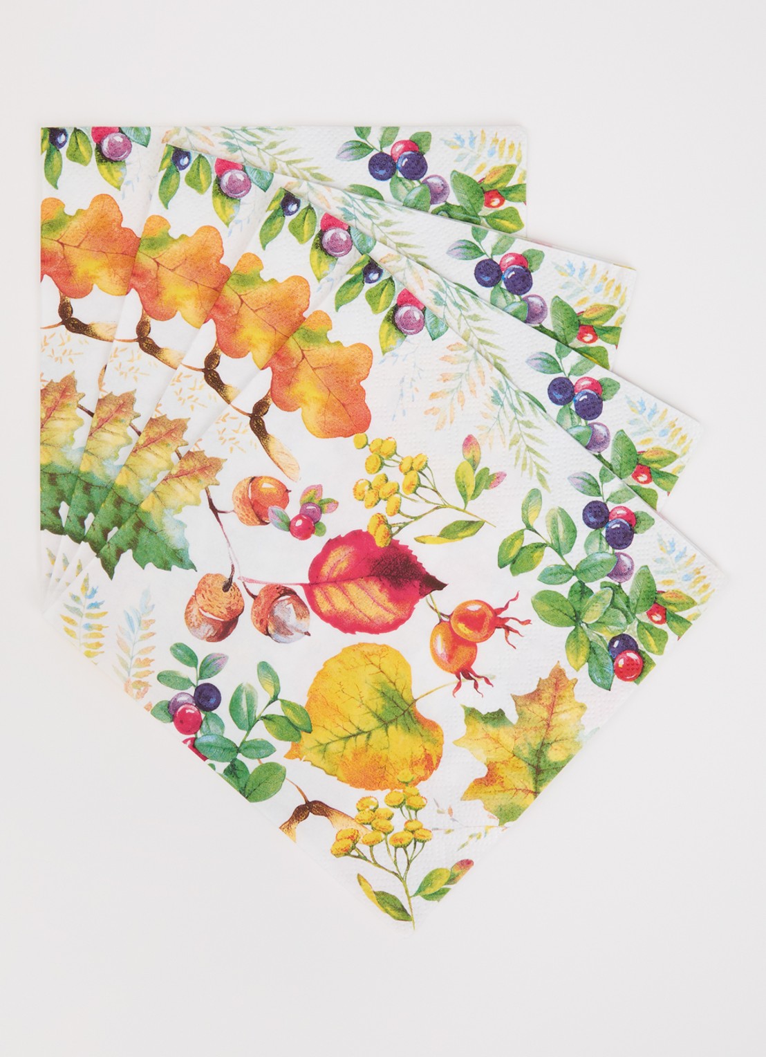 Ihr Ideal Home Harvest Season servet 33 x 33 cm set van 20 - voorkant 2 wit