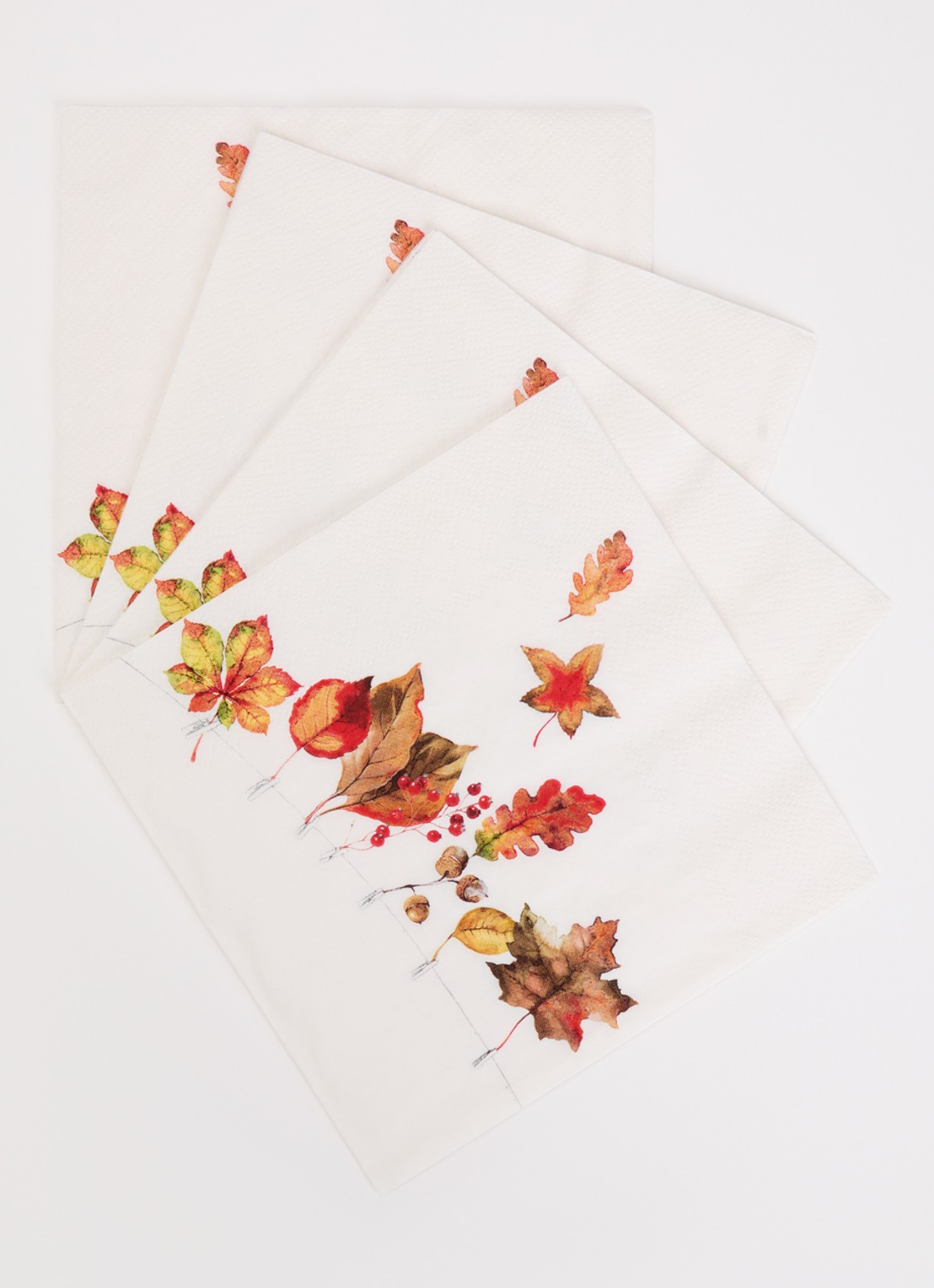 Ihr Ideal Home Leaf Line servet 33 x 33 cm set van 20 - voorkant 2 beige